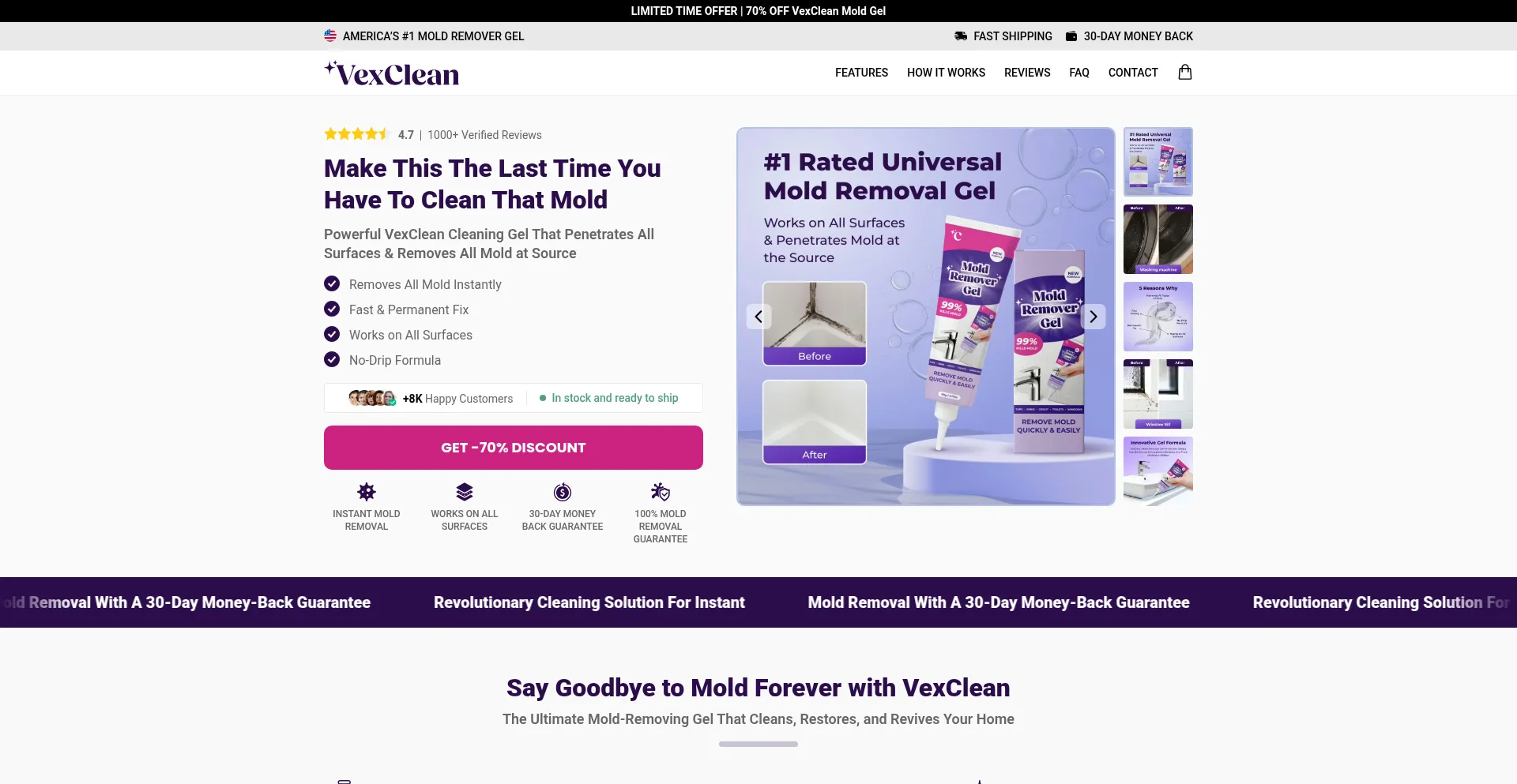 Vexclean.checkoutera.com Screenshot
