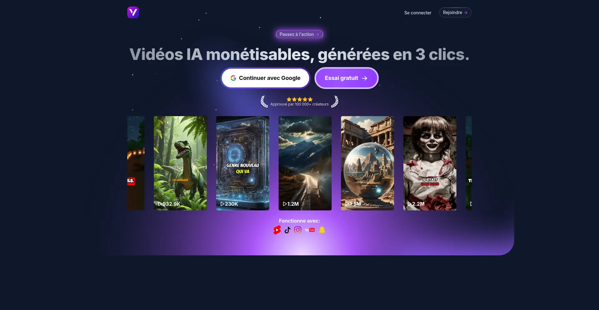 Website screenshot of Vexub.fr