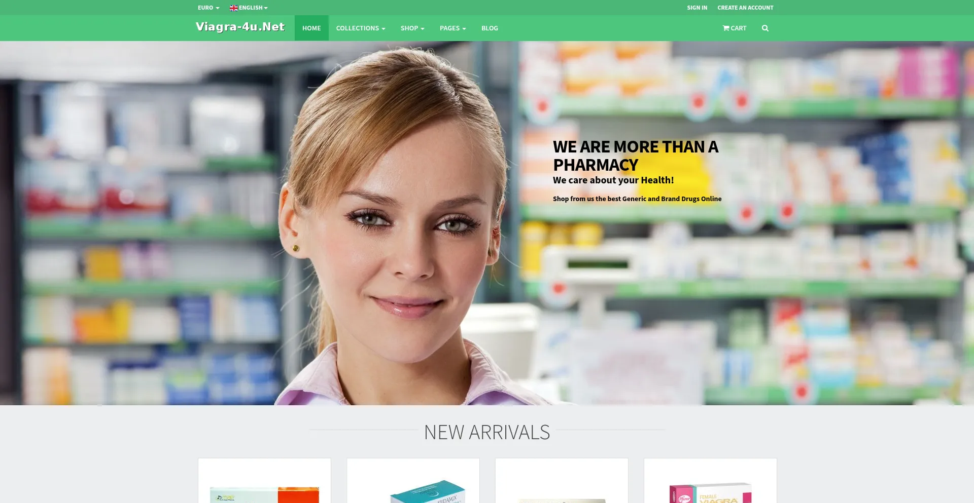 Website screenshot of Viagra-4u.net