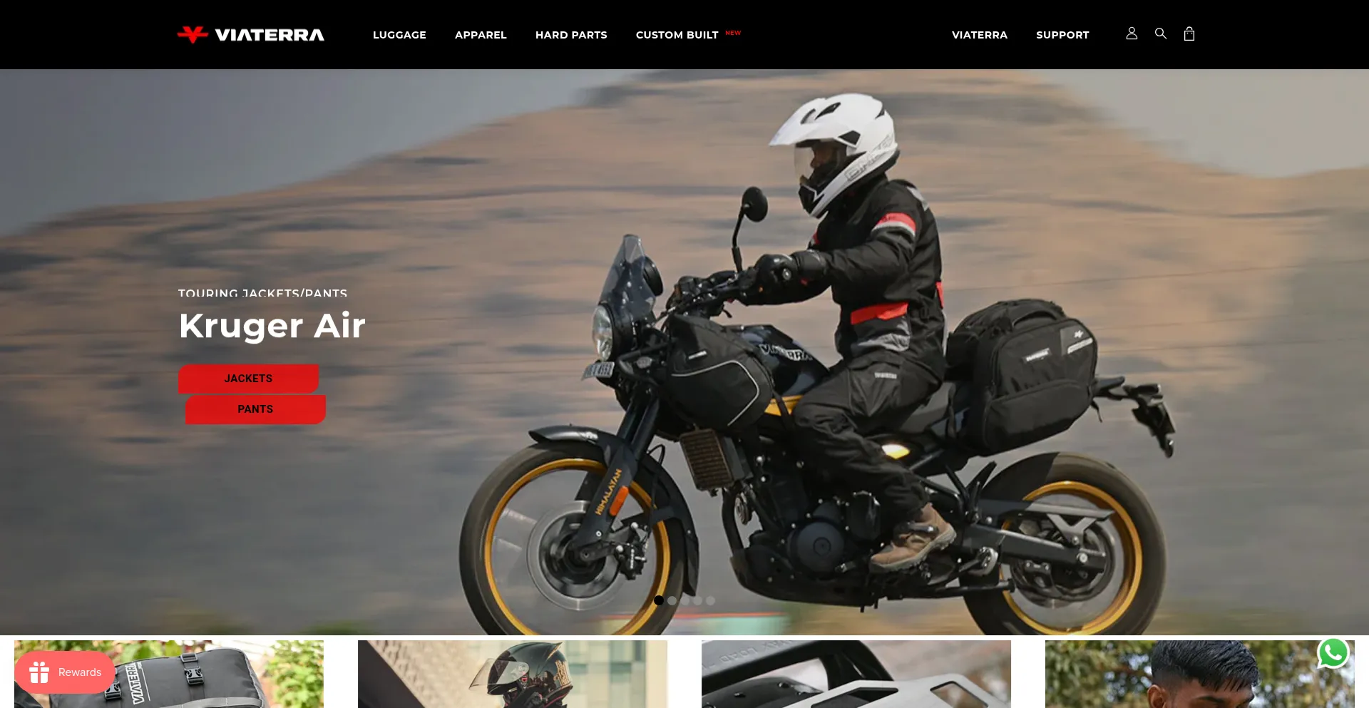 Website screenshot of Viaterragear.com