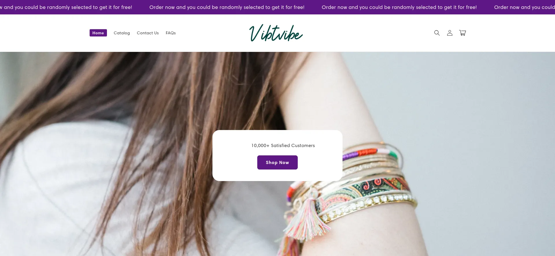 Website screenshot of Vibtvibe.com