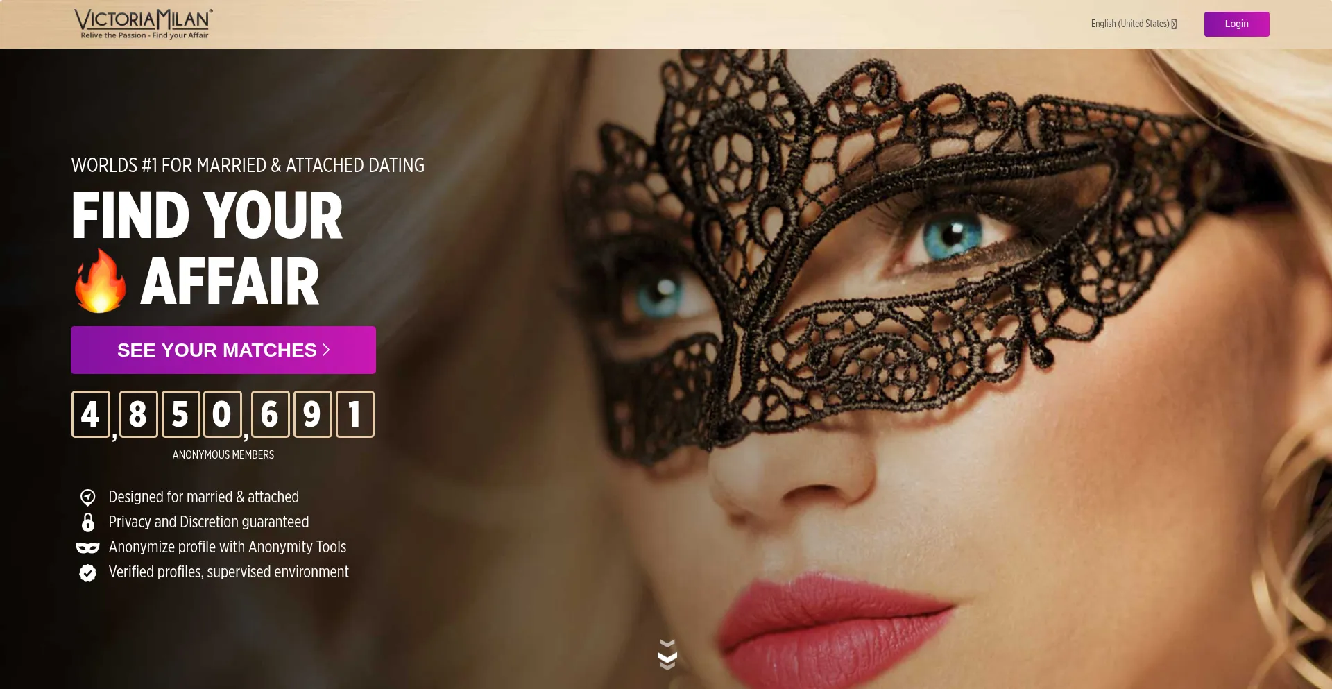 Website screenshot of Victoriamilan.fr