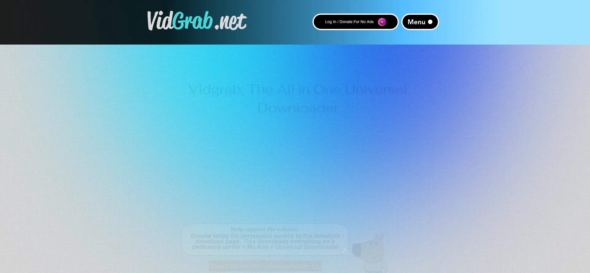 Website screenshot of Vidgrab.net