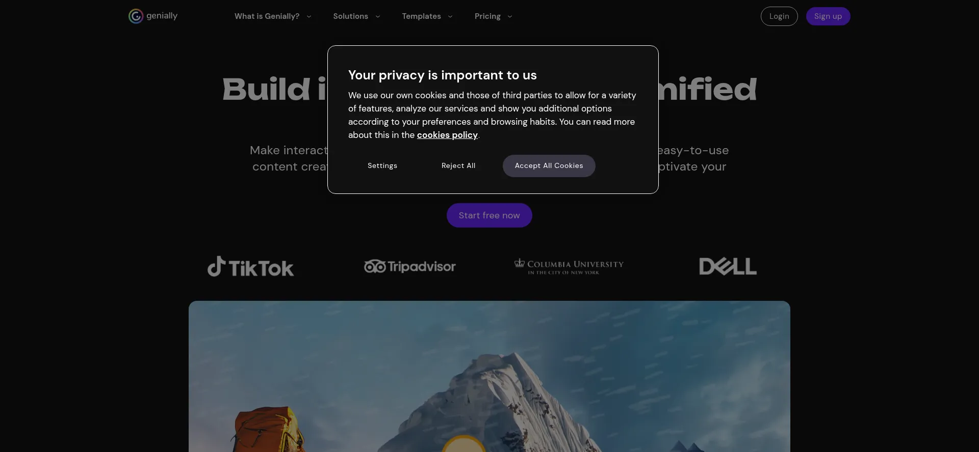 Website screenshot of View.genially.com