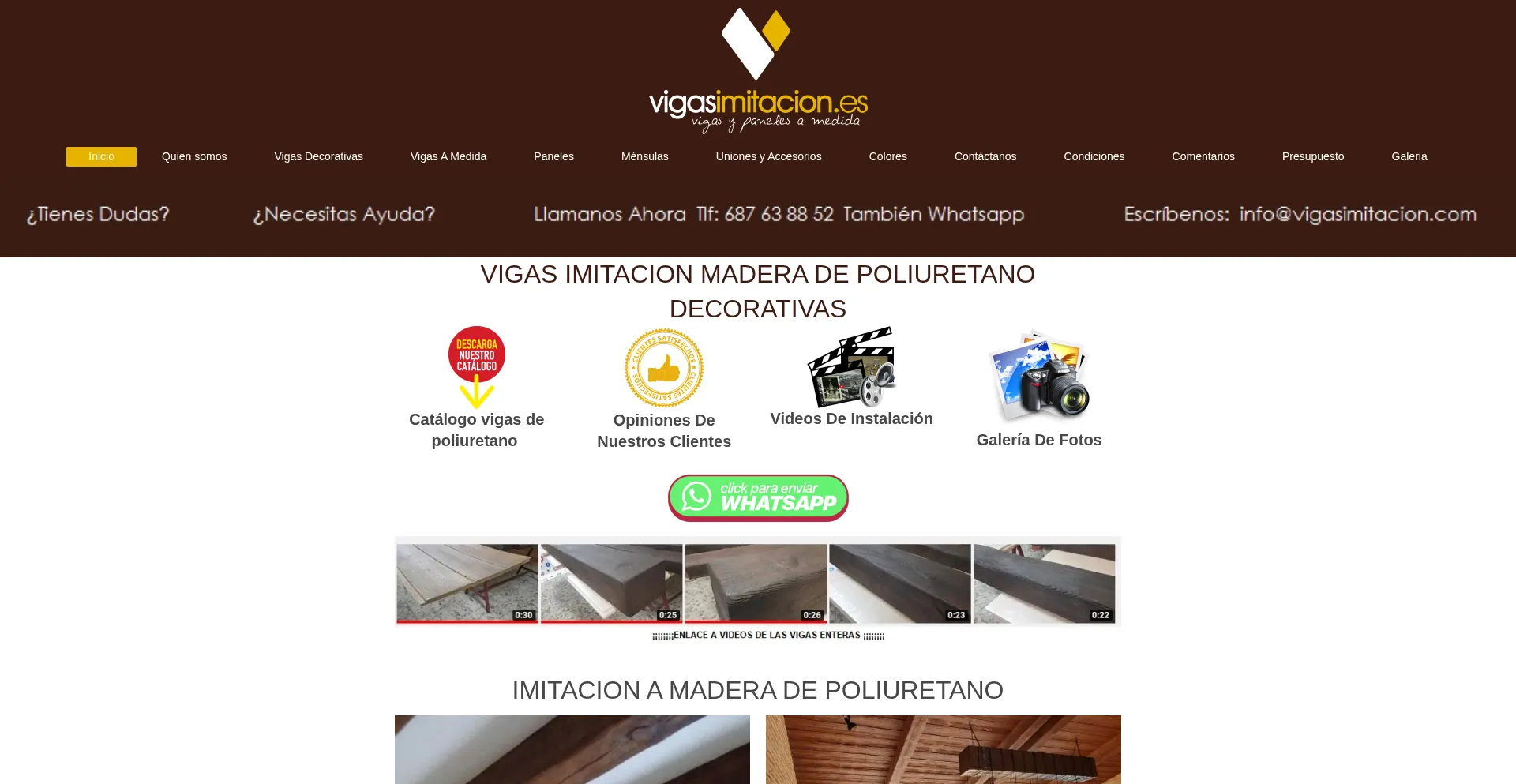 Website screenshot of Vigasimitacion.com