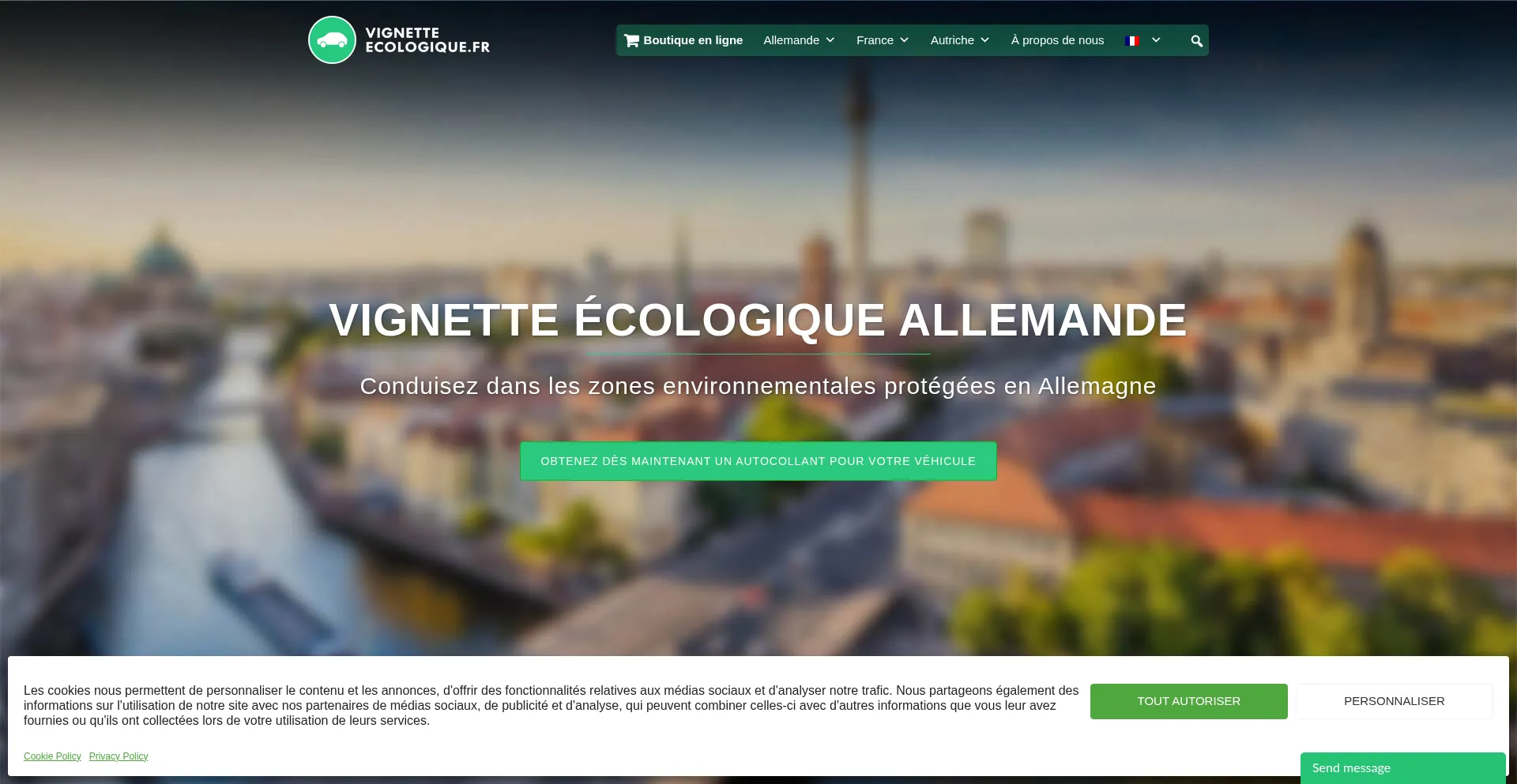 Website screenshot of Vignetteecologique.fr