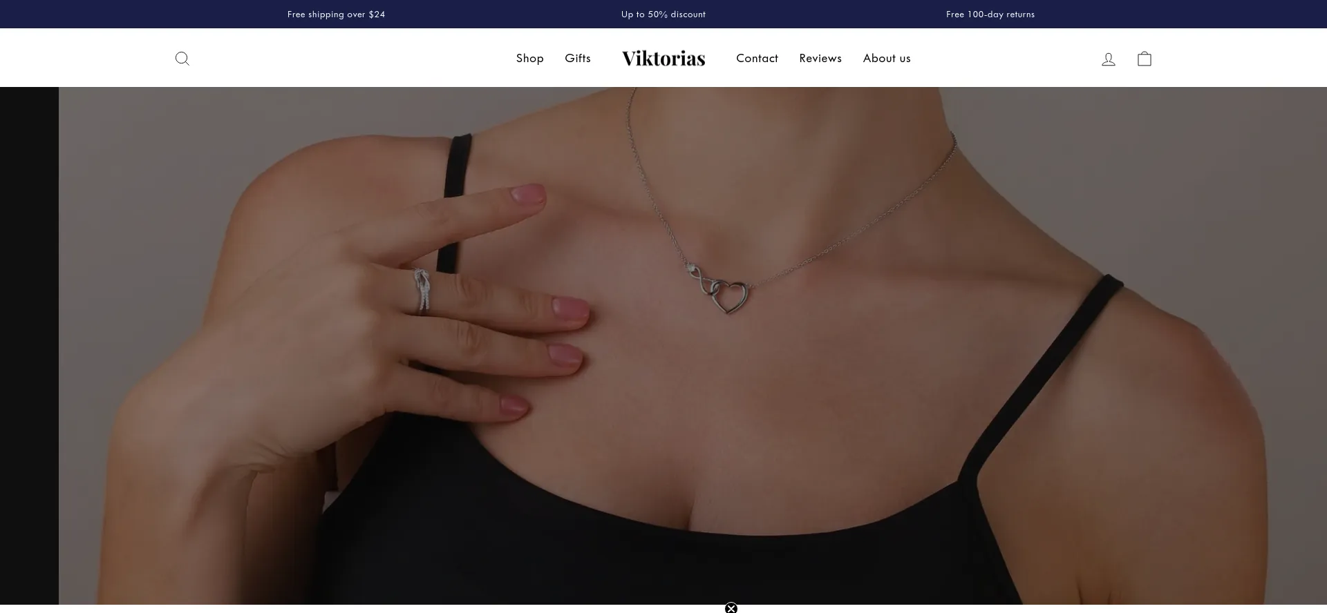 Website screenshot of Viktorias.com