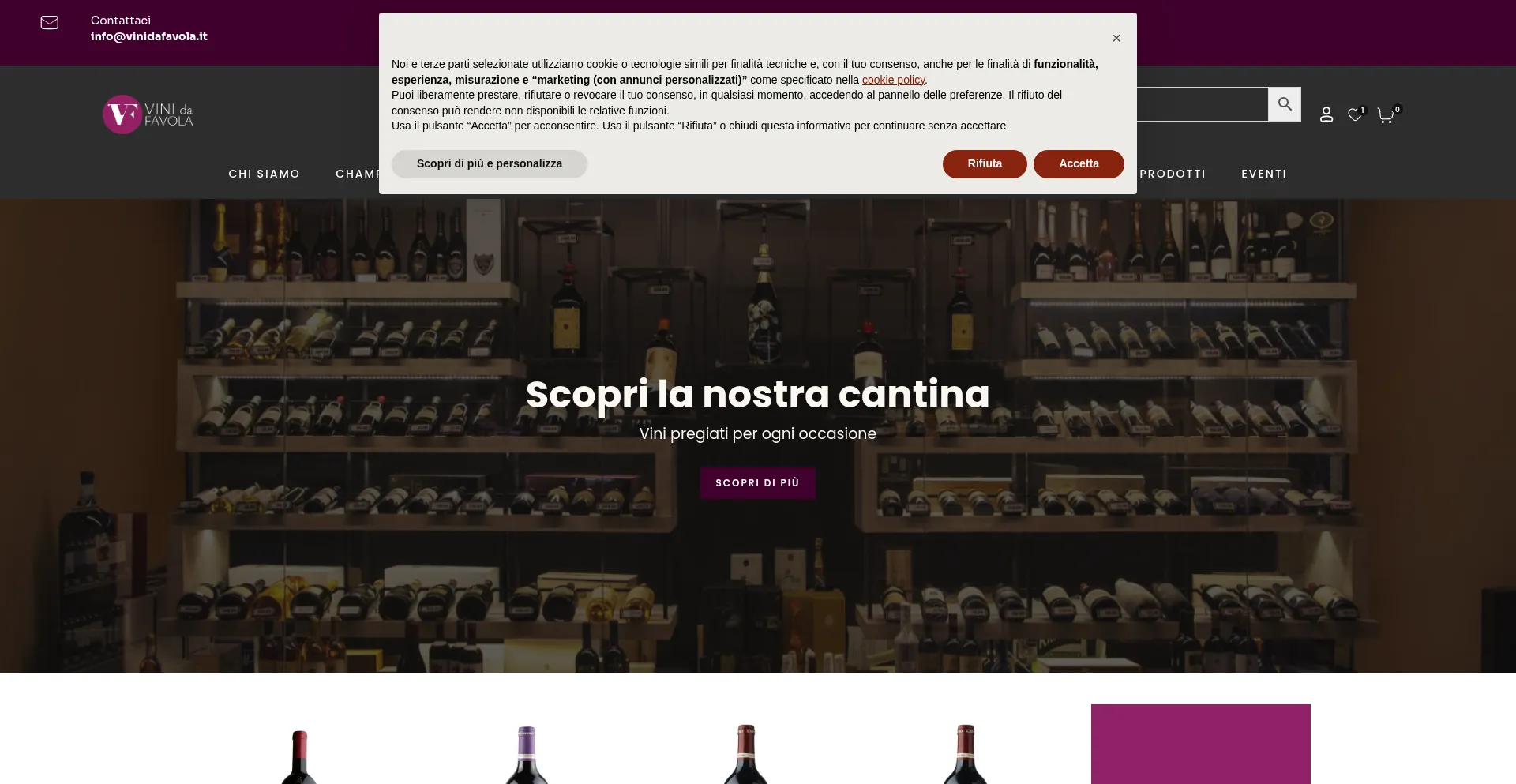 Vinidafavola.it Screenshot