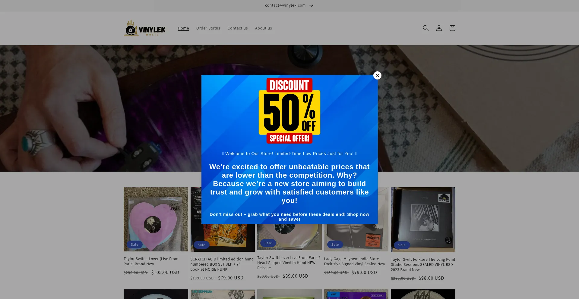 Vinylek.com Screenshot