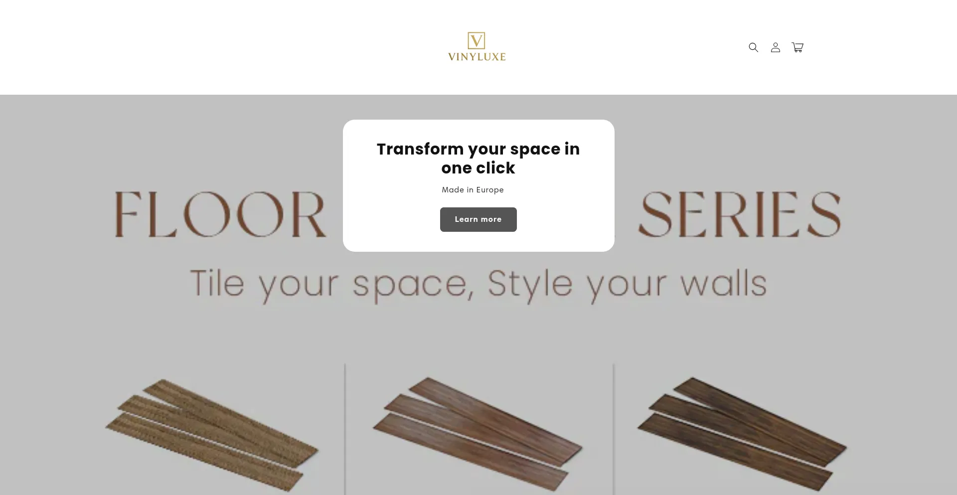 Website screenshot of Vinyluxepro.store