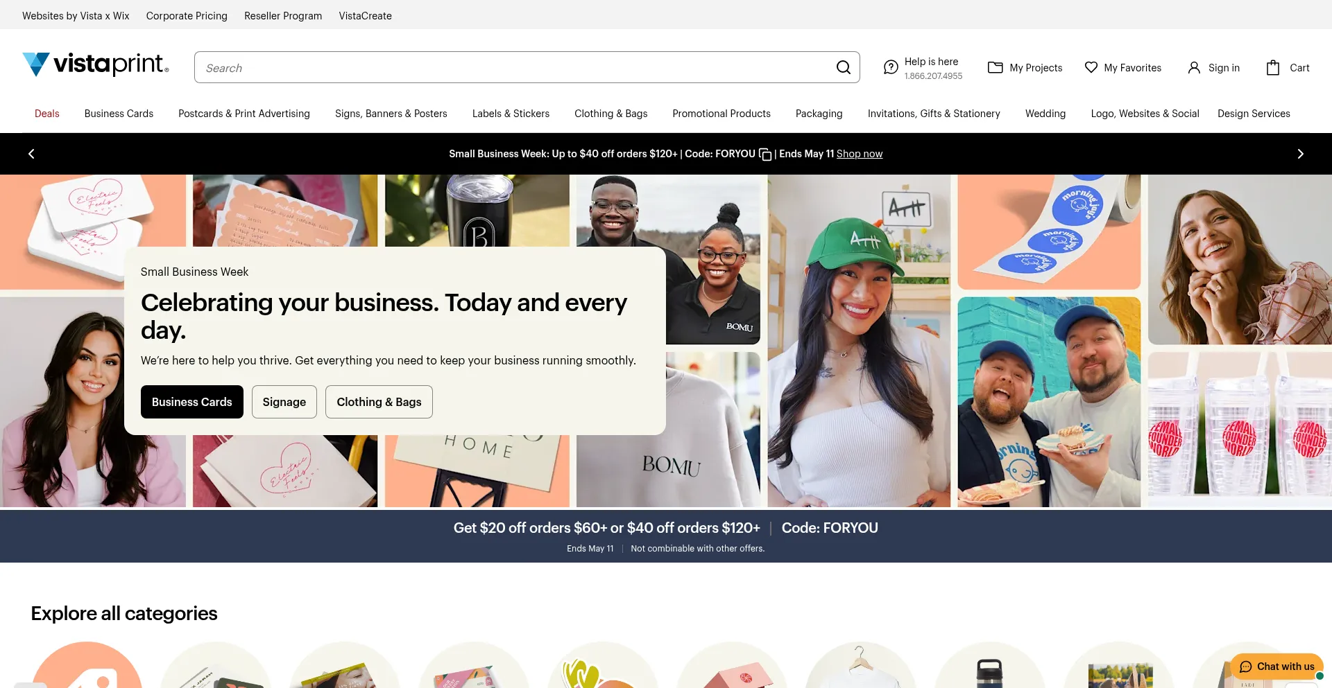 Vistaprint.com Screenshot