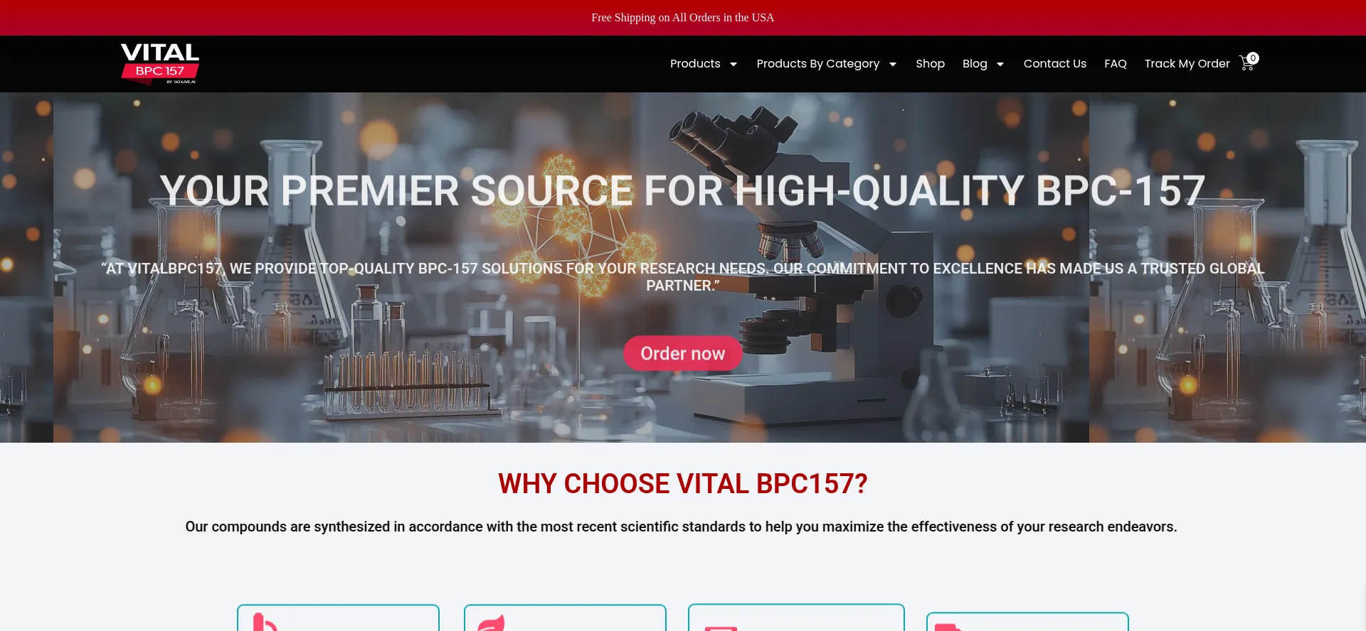 Vitalbpc157.com Screenshot