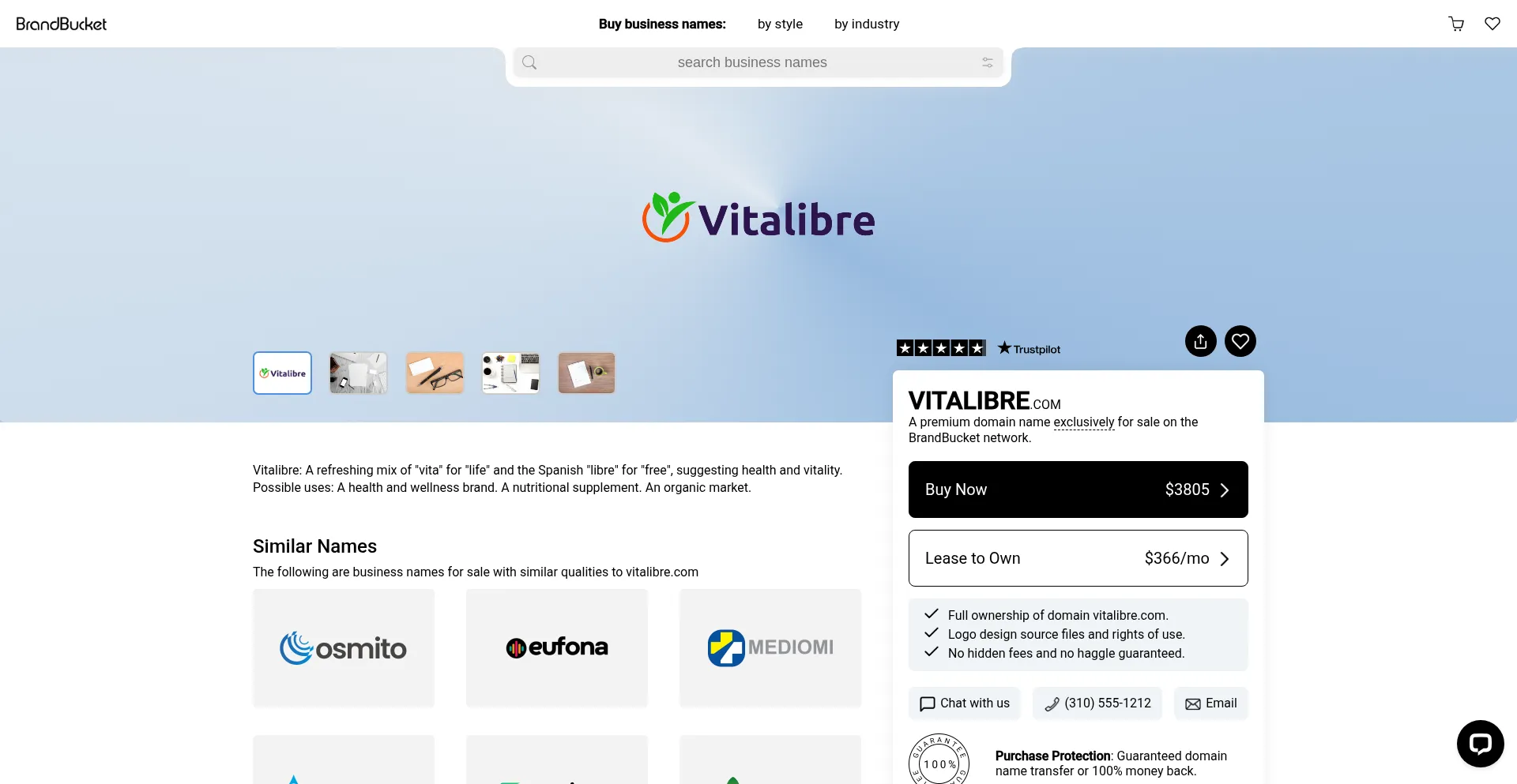 Website screenshot of Vitalibre.com