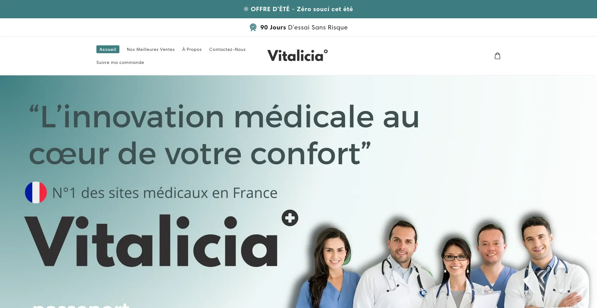 Website screenshot of Vitaliciafrance.com