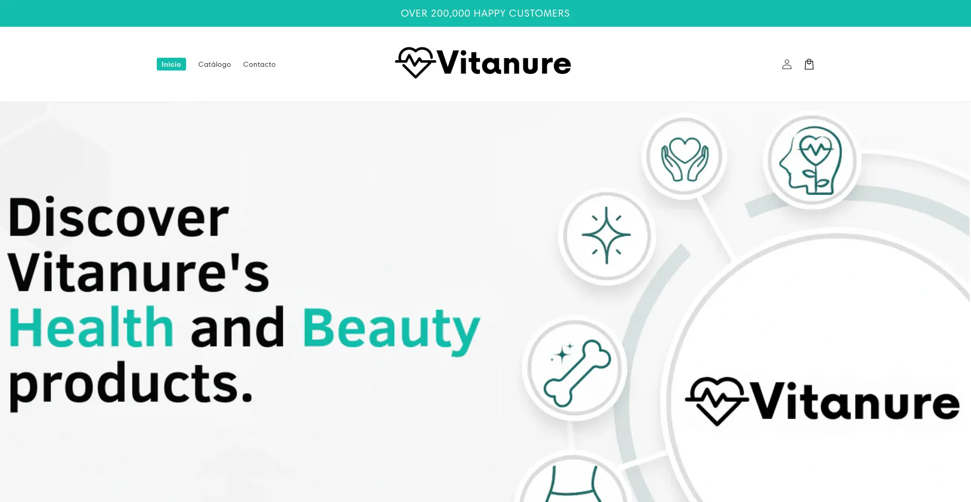 Website screenshot of Vitanure-shop.com