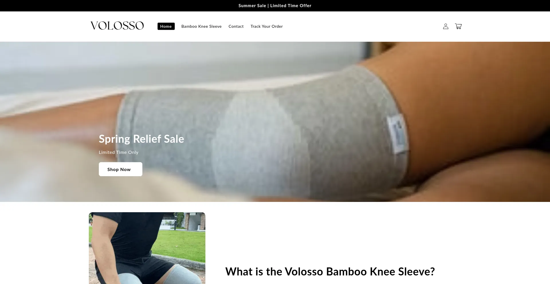 Website screenshot of Volosso.com