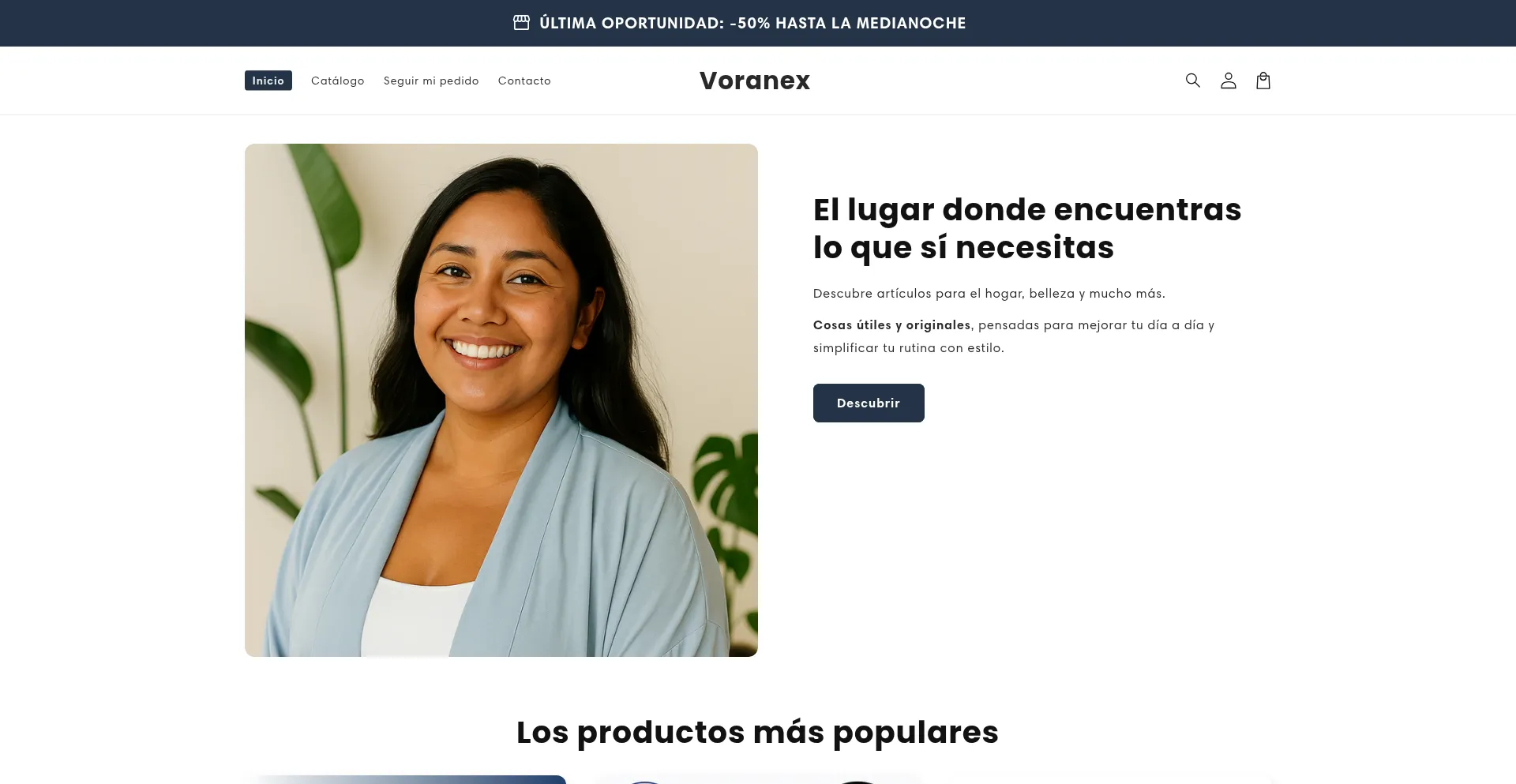 Website screenshot of Voranex.com