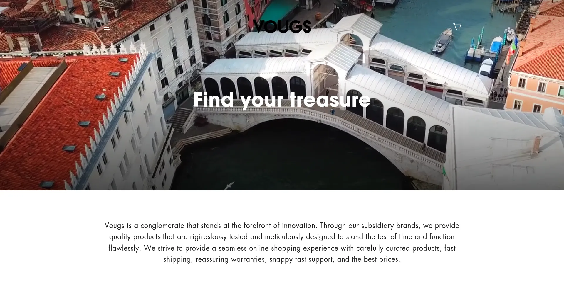 Website screenshot of Vougsco.com