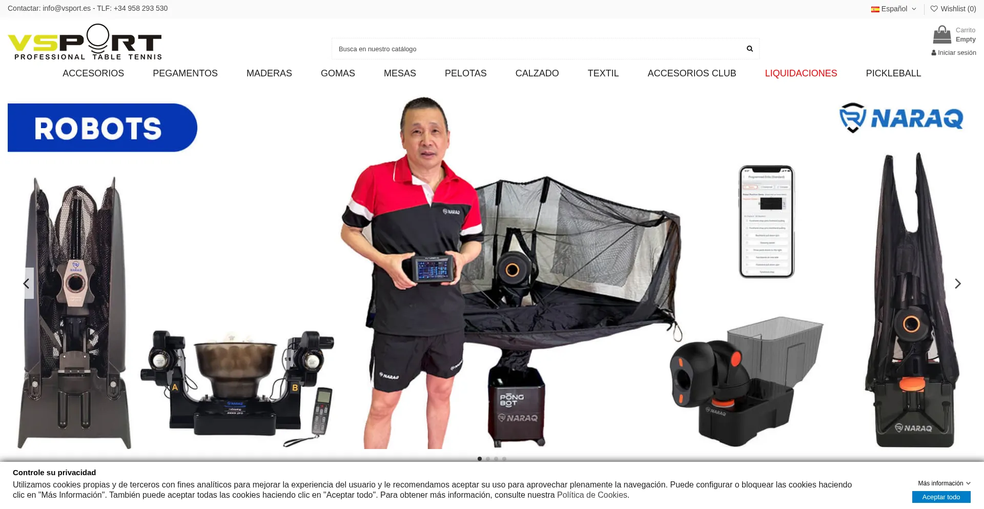Website screenshot of Vsport-tt.com