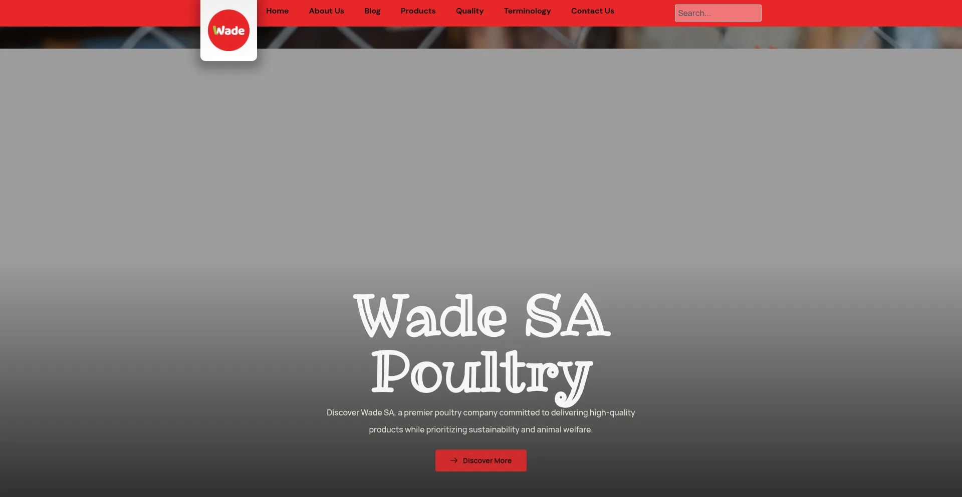 Website screenshot of Wade-sa.com