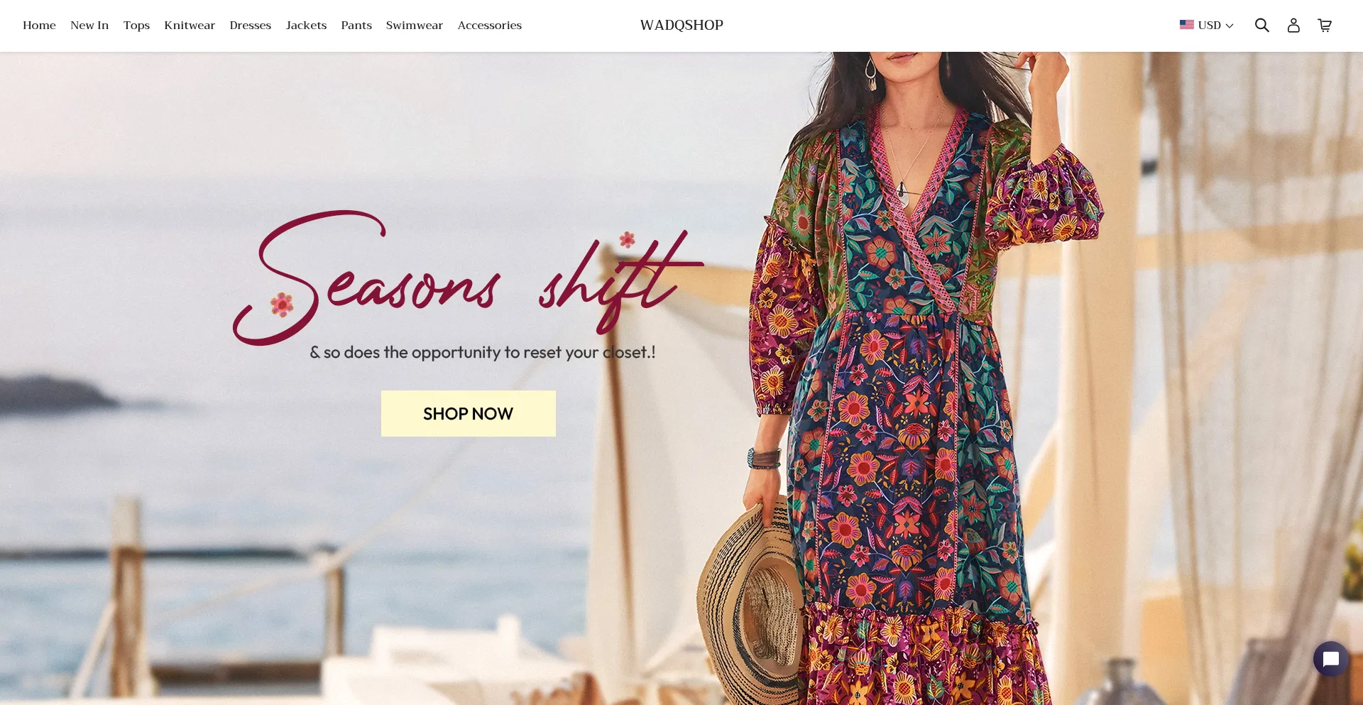 Website screenshot of Wadqshop.com