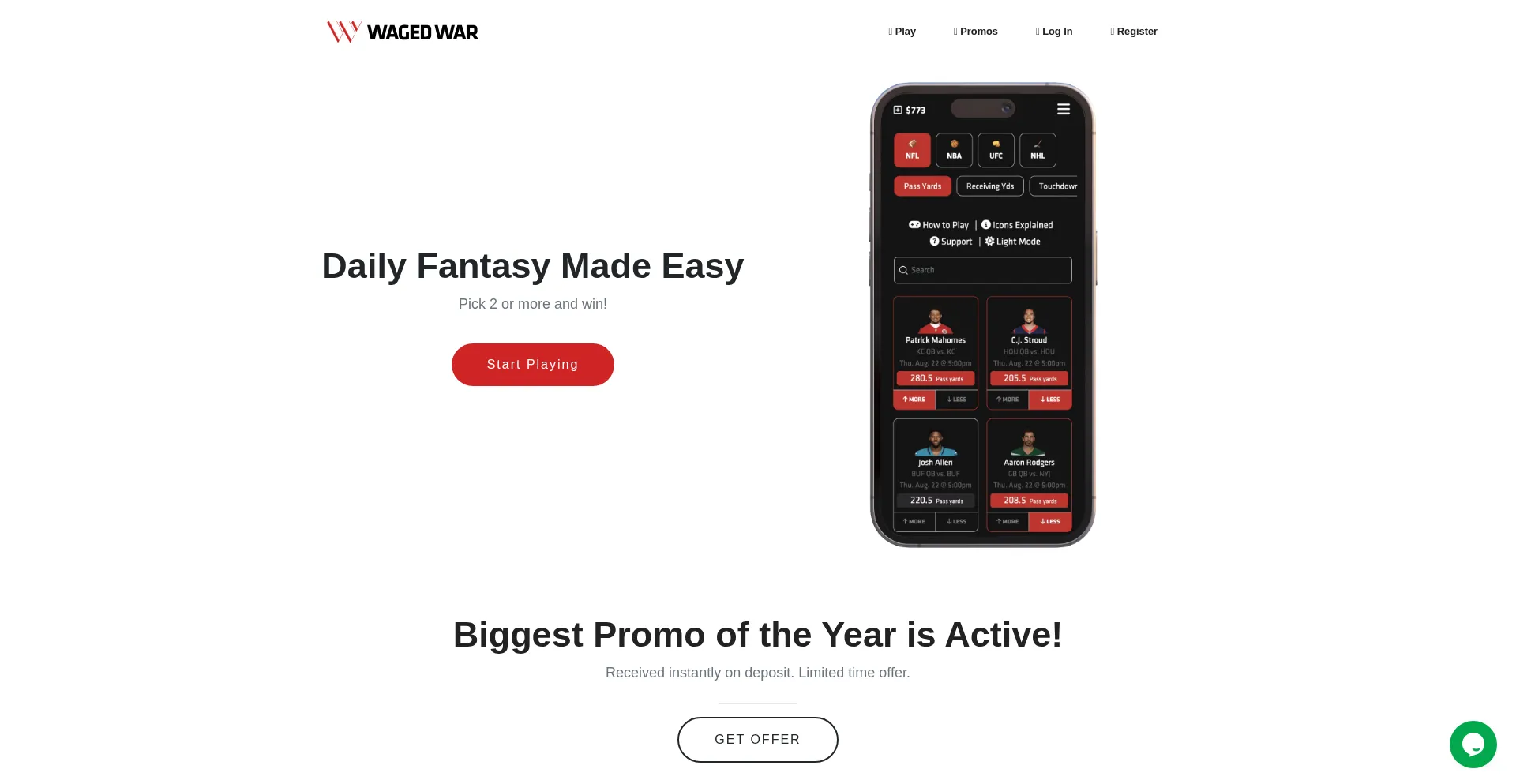 Wagedwar.com Screenshot