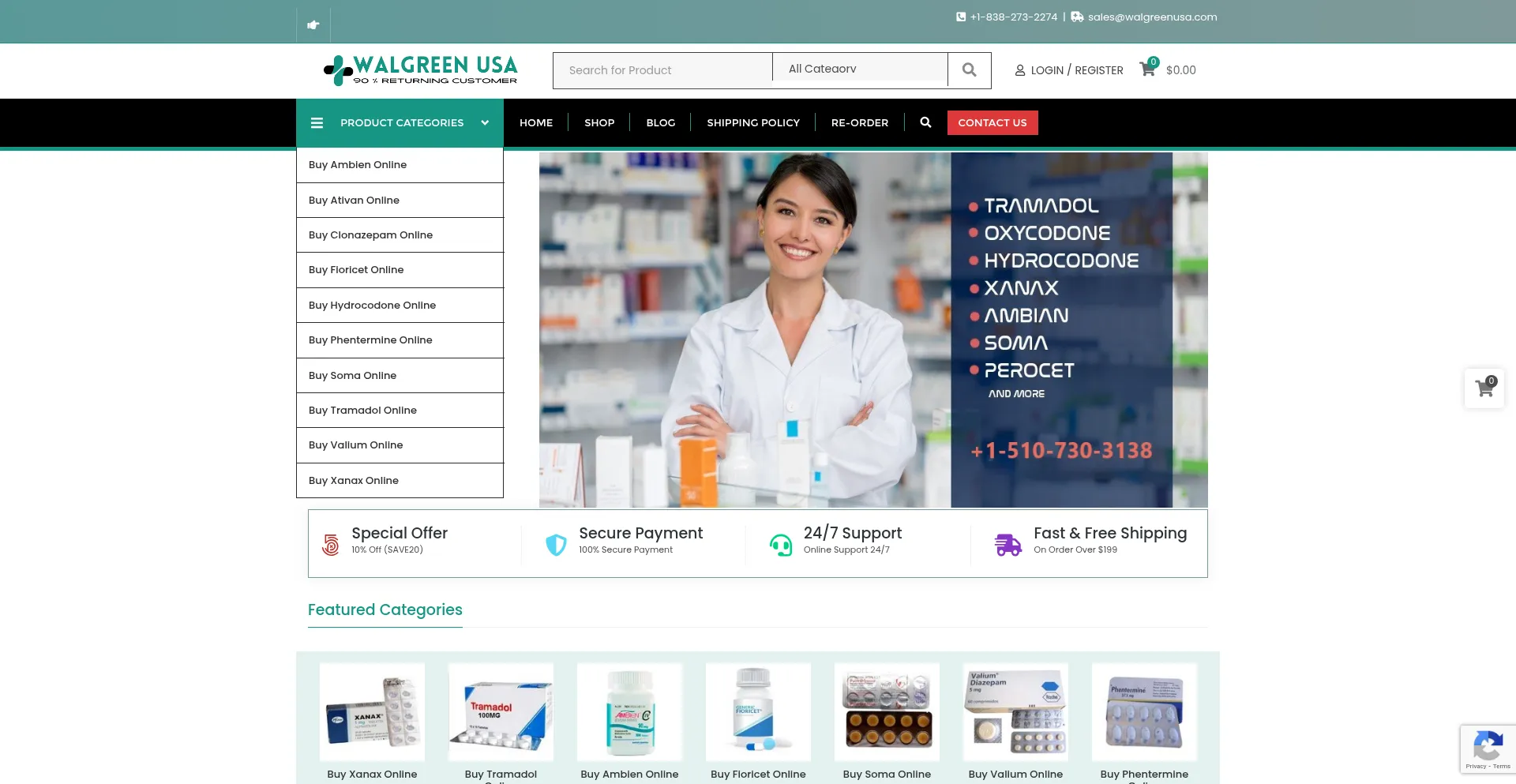 Website screenshot of Walgreenusa.com