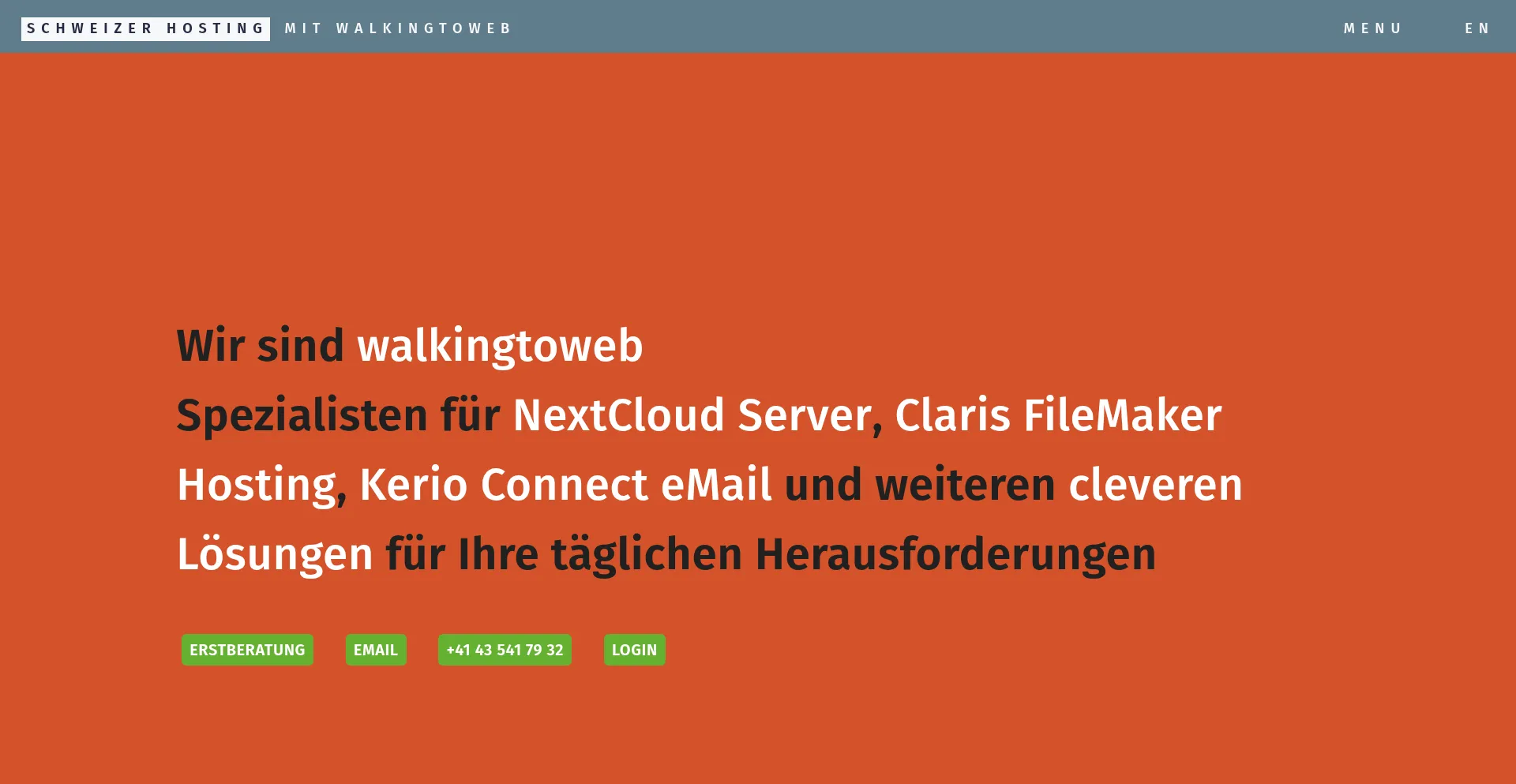 Website screenshot of Walkingtoweb.com