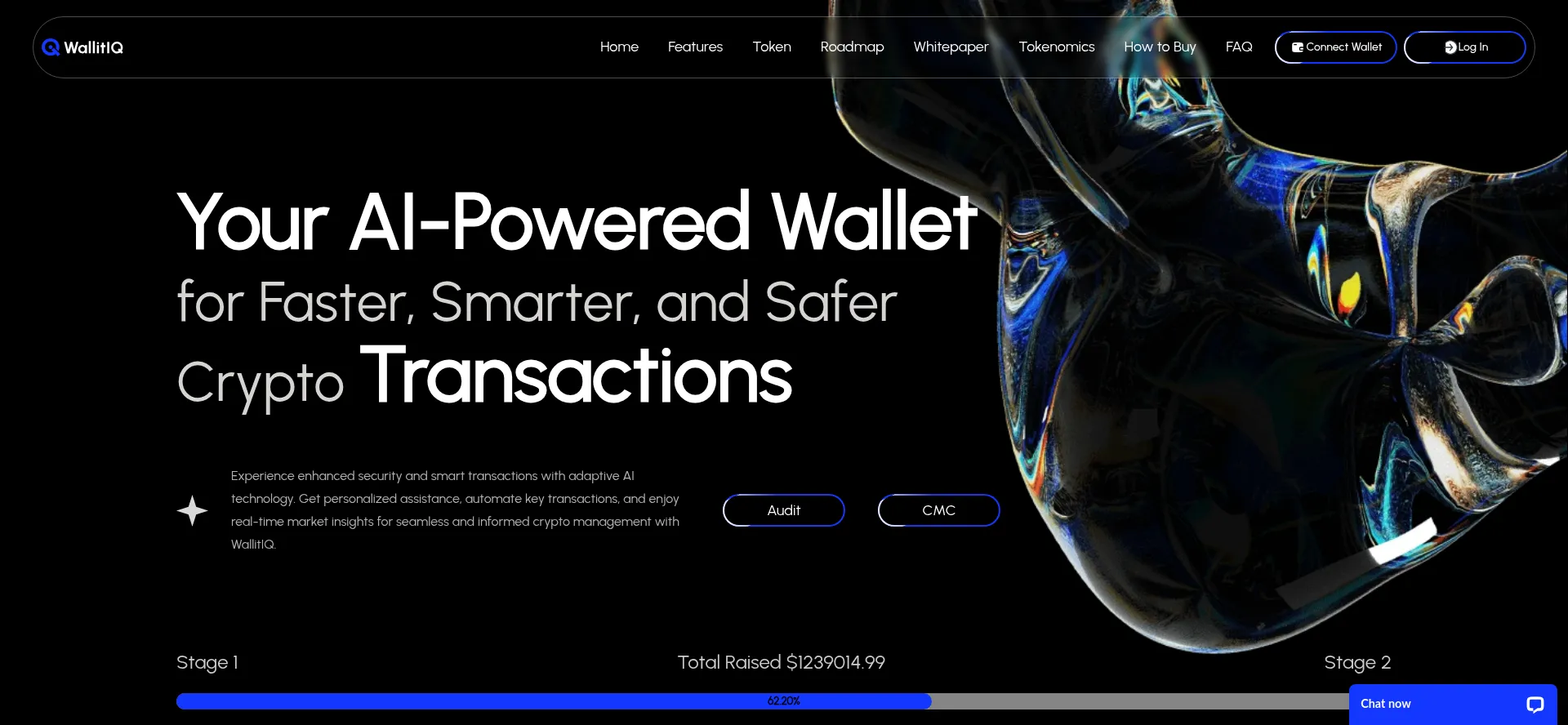 Website screenshot of Wallitiq.io