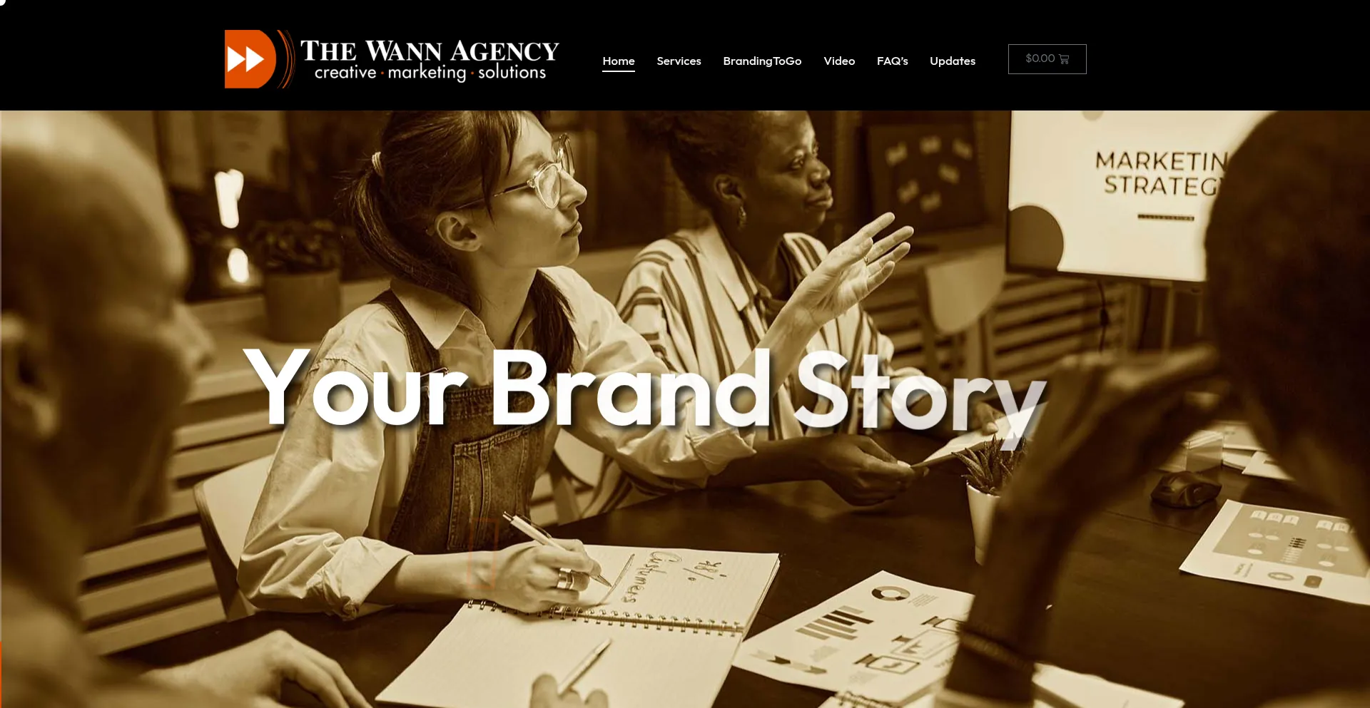 Website screenshot of Wannagency.ai