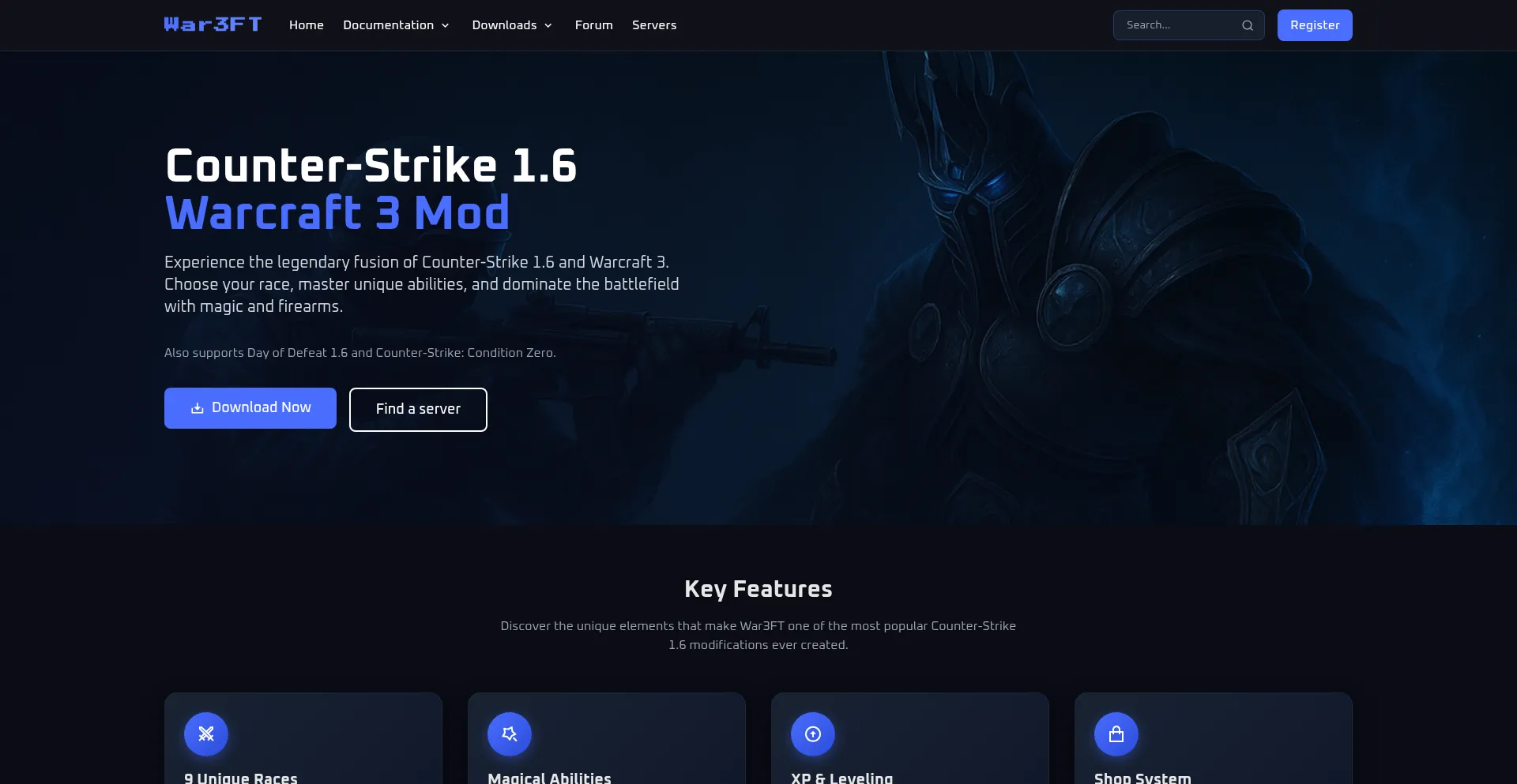 Website screenshot of War3ft.net