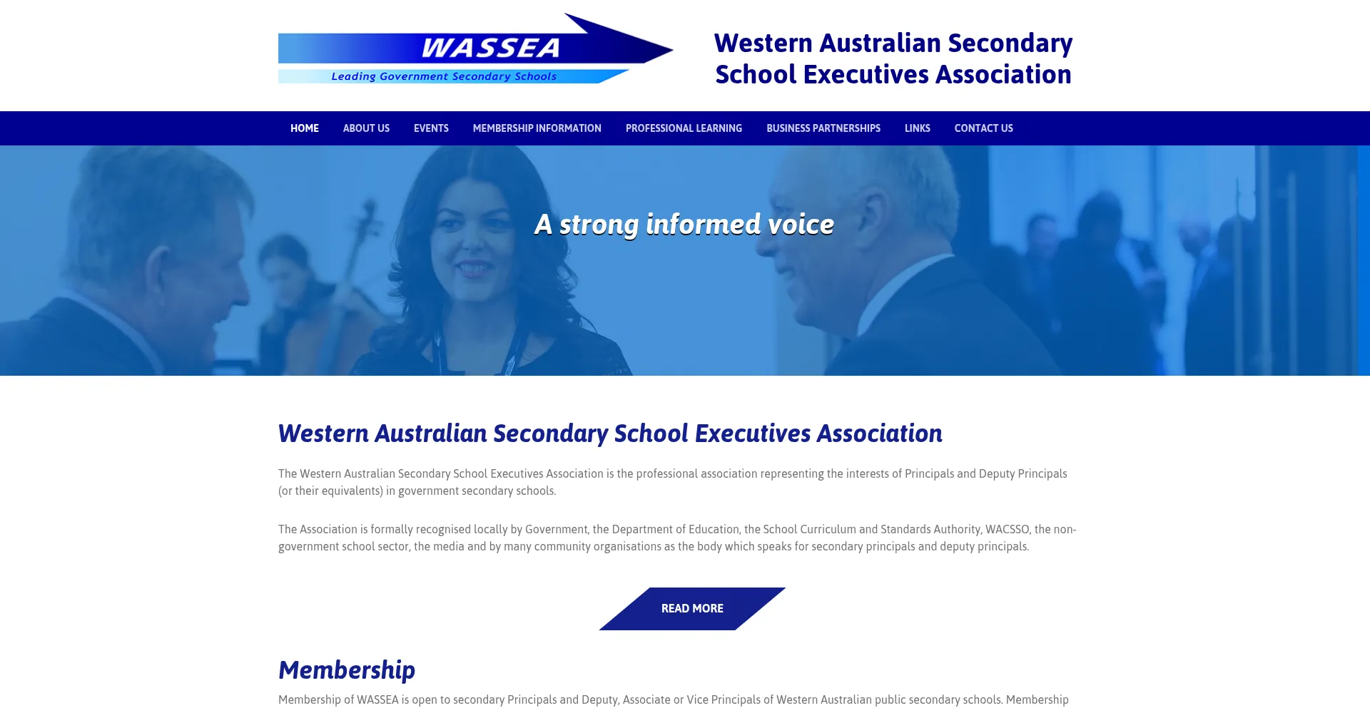 Website screenshot of Wassea.asn.au