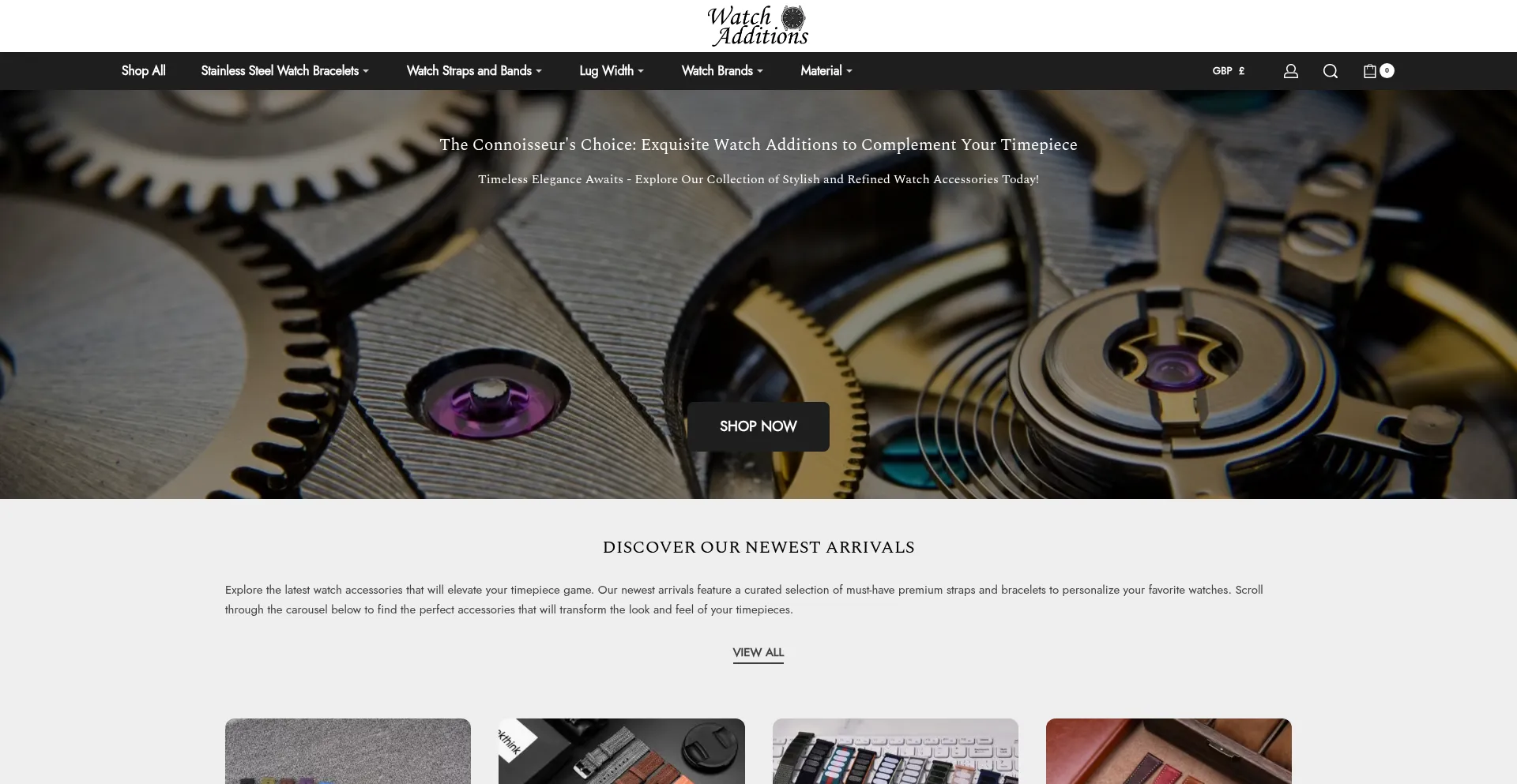 Website screenshot of Watchadditions.com
