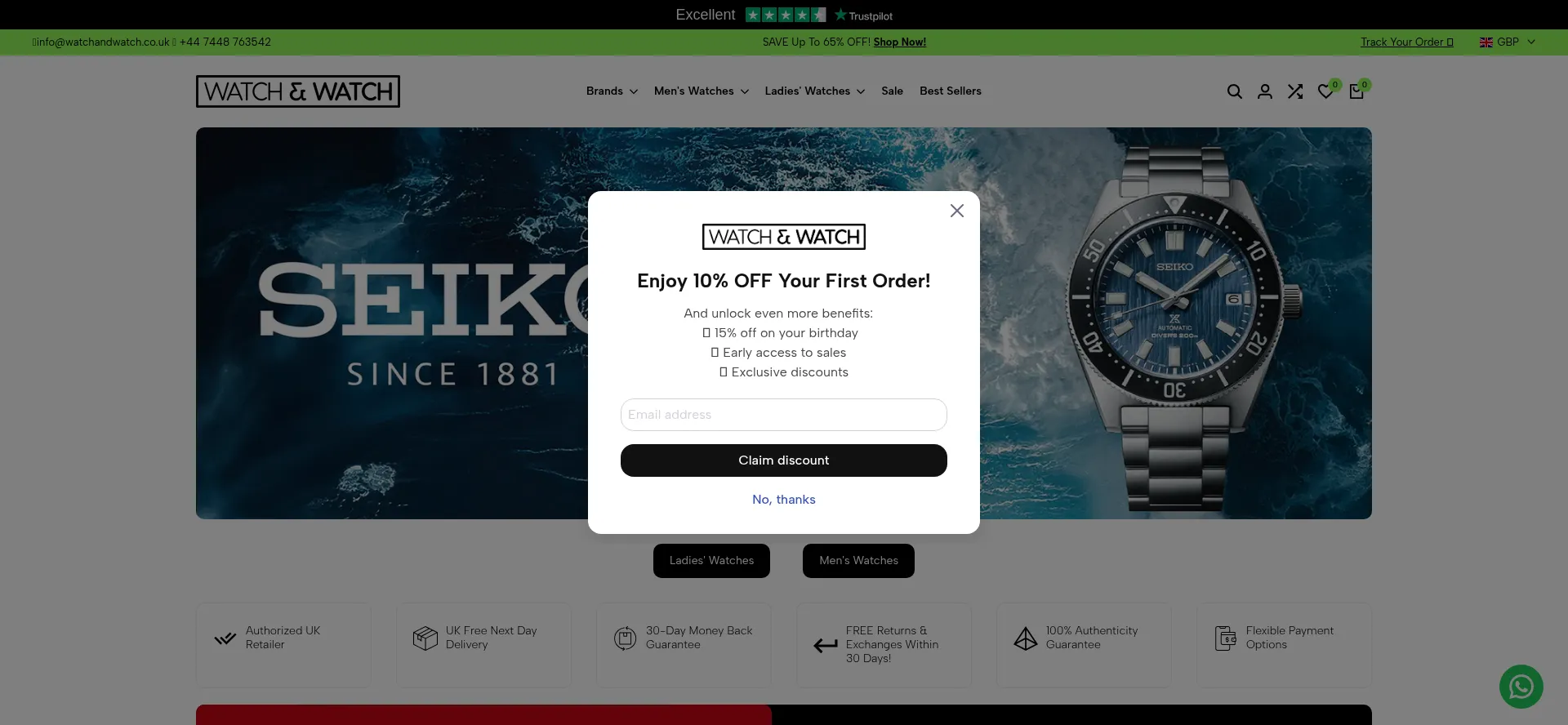 Watchandwatch.co.uk é Seguro e Confiável?