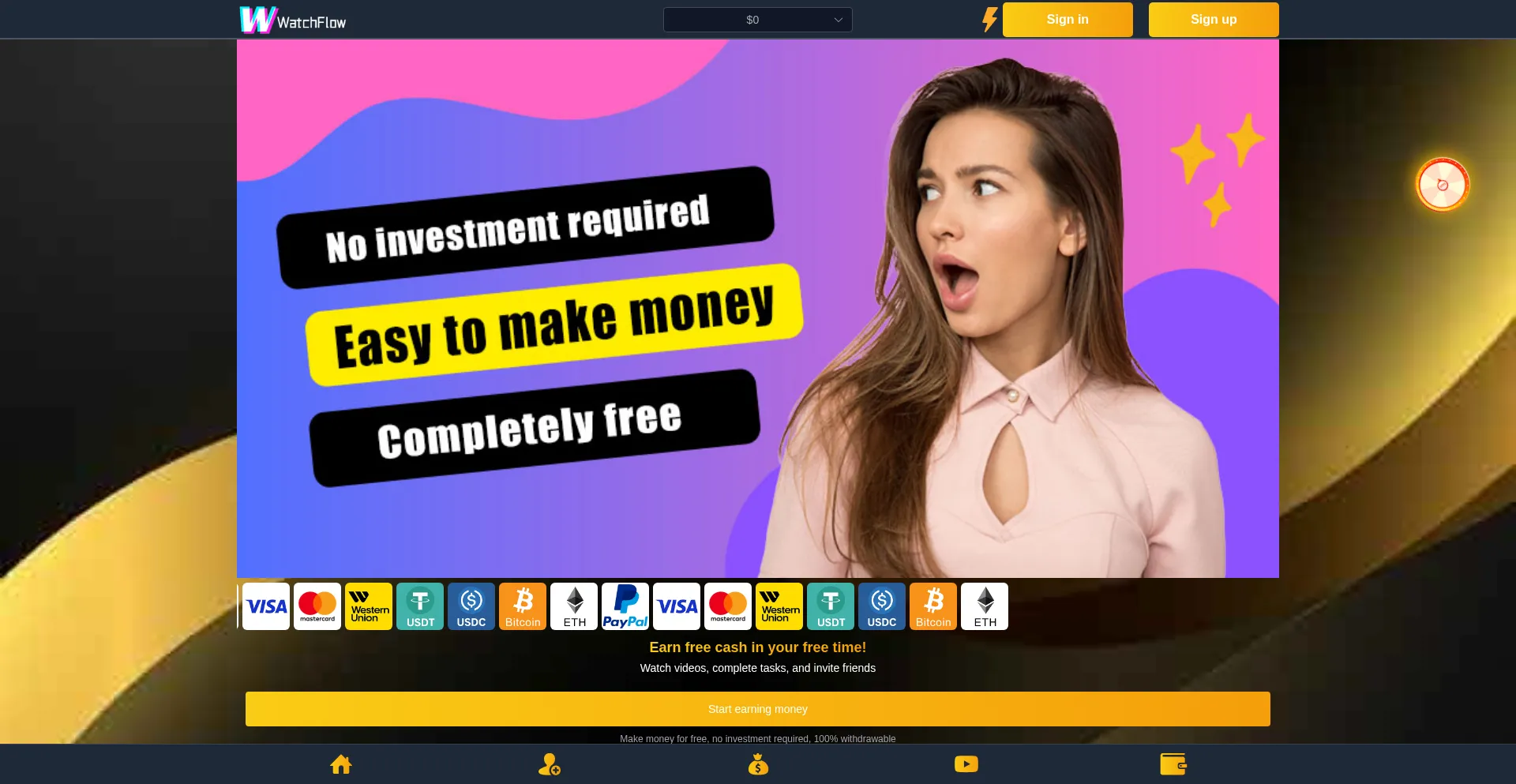 Website screenshot of Watchkdflow.top