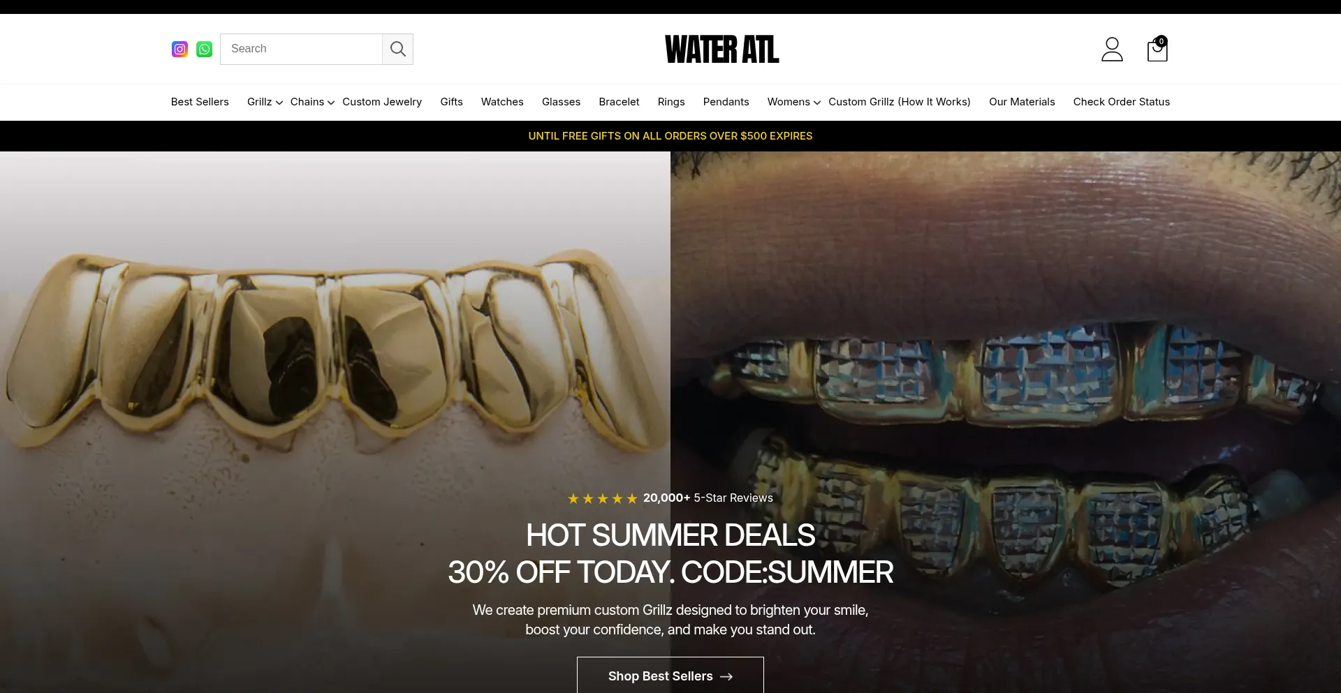 Website screenshot of Wateratl.co