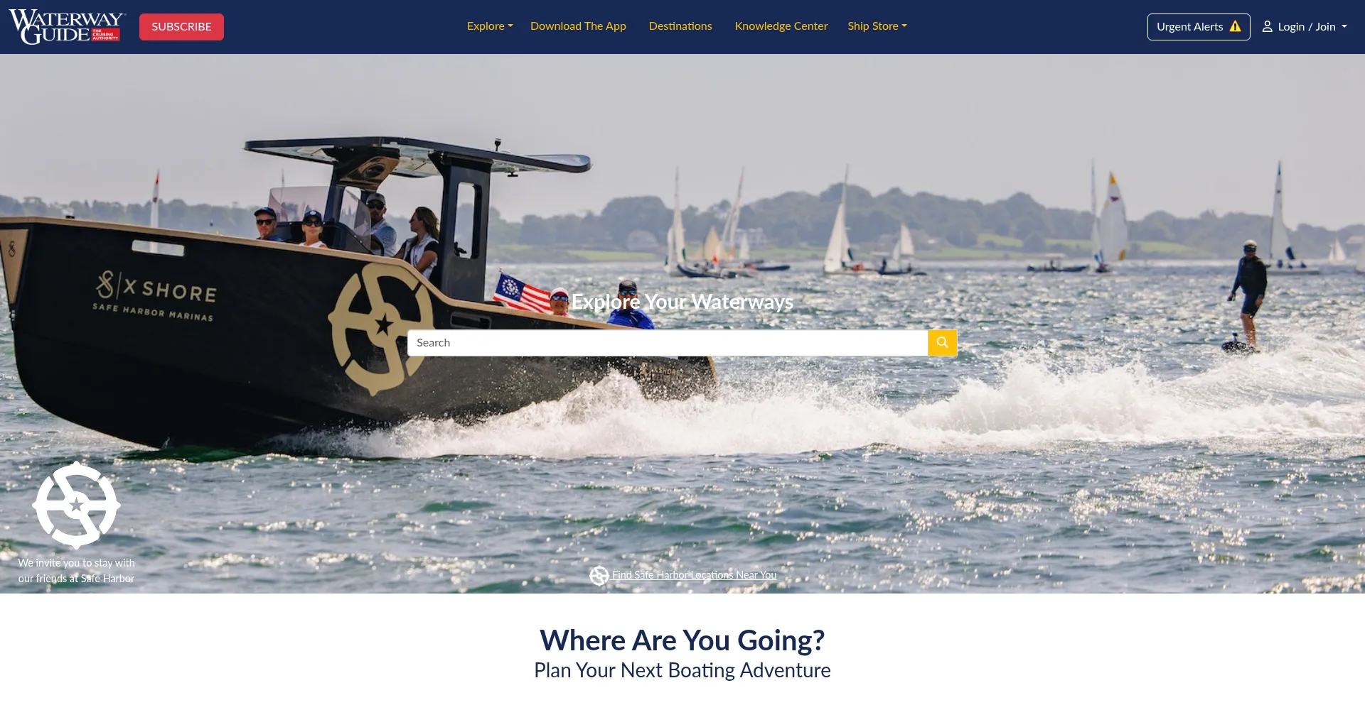 Website screenshot of Waterwayguide.com
