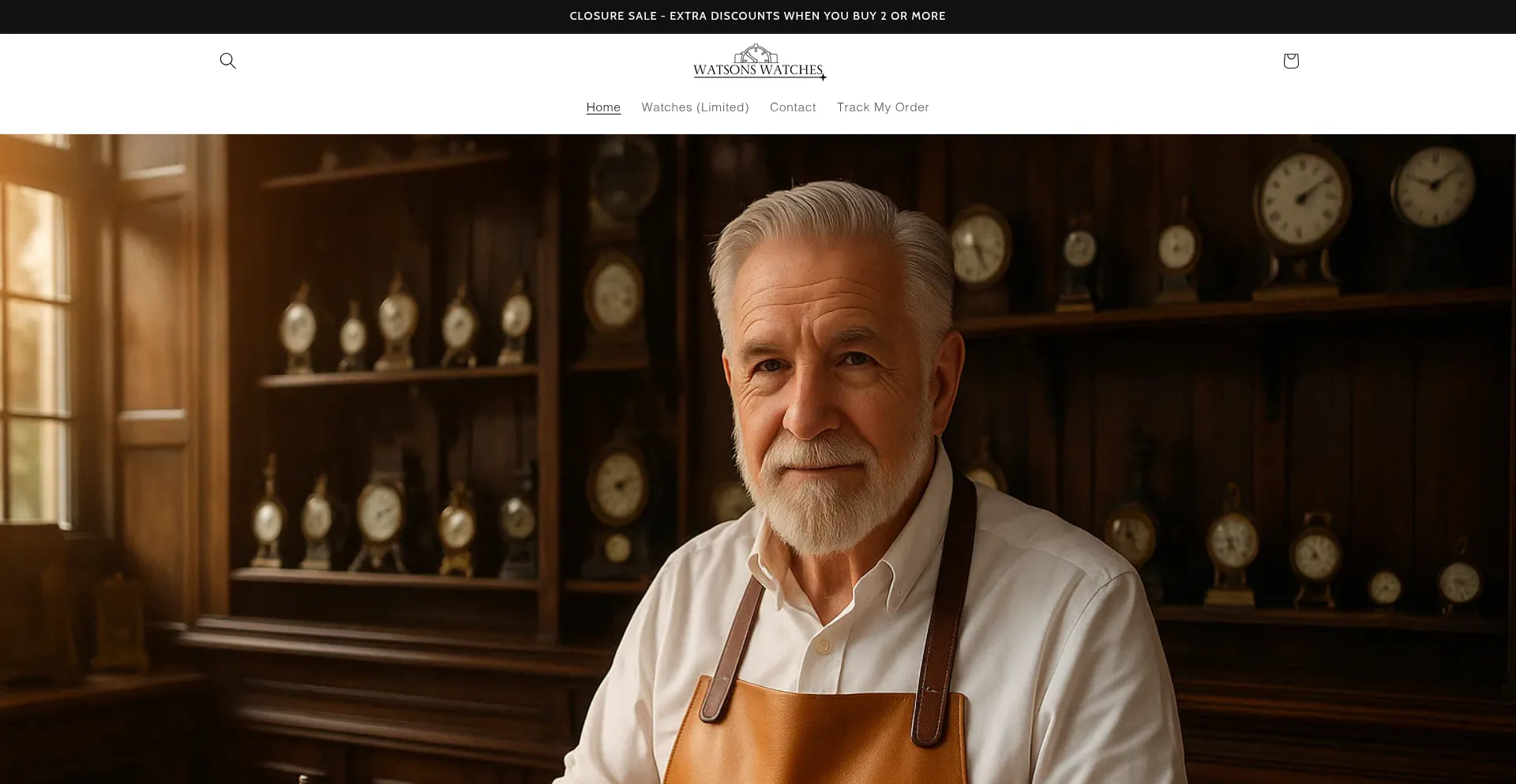 Website screenshot of Watsonswatches.com
