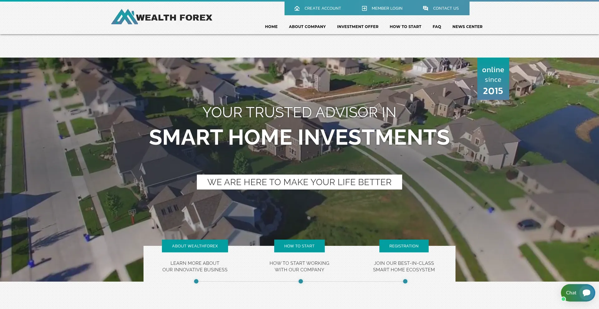 Website screenshot of Wealthforex.org