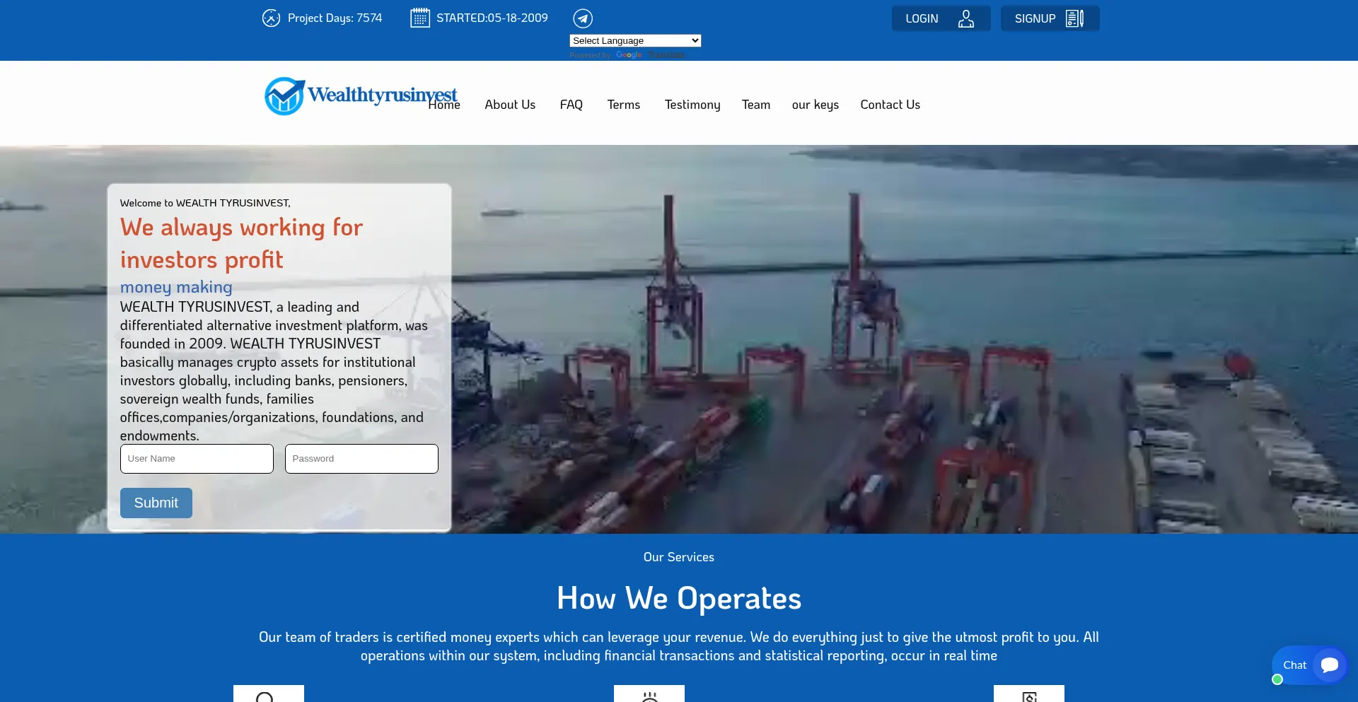 Wealthtyrusinvests.com Screenshot