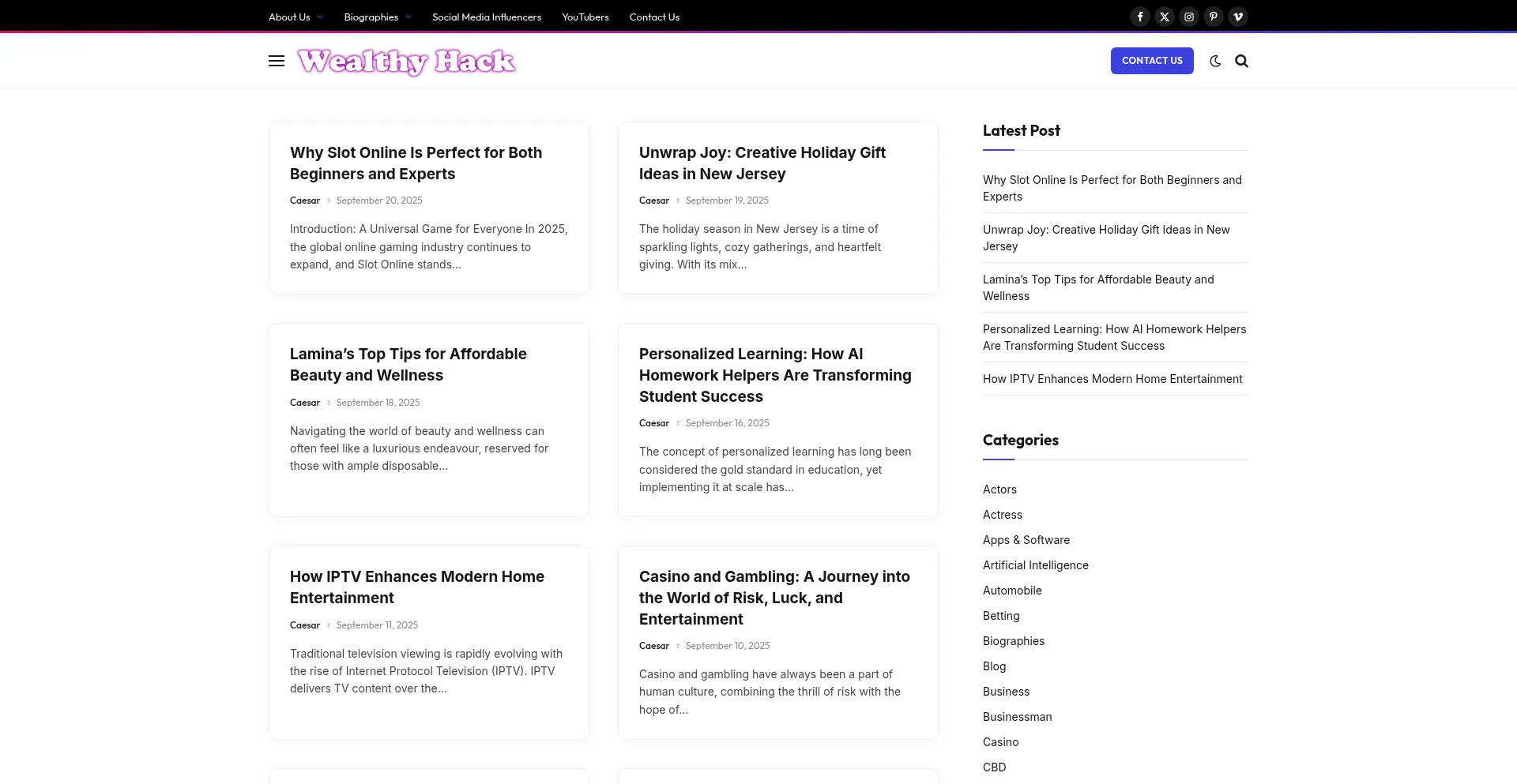 Wealthyhack.com Screenshot