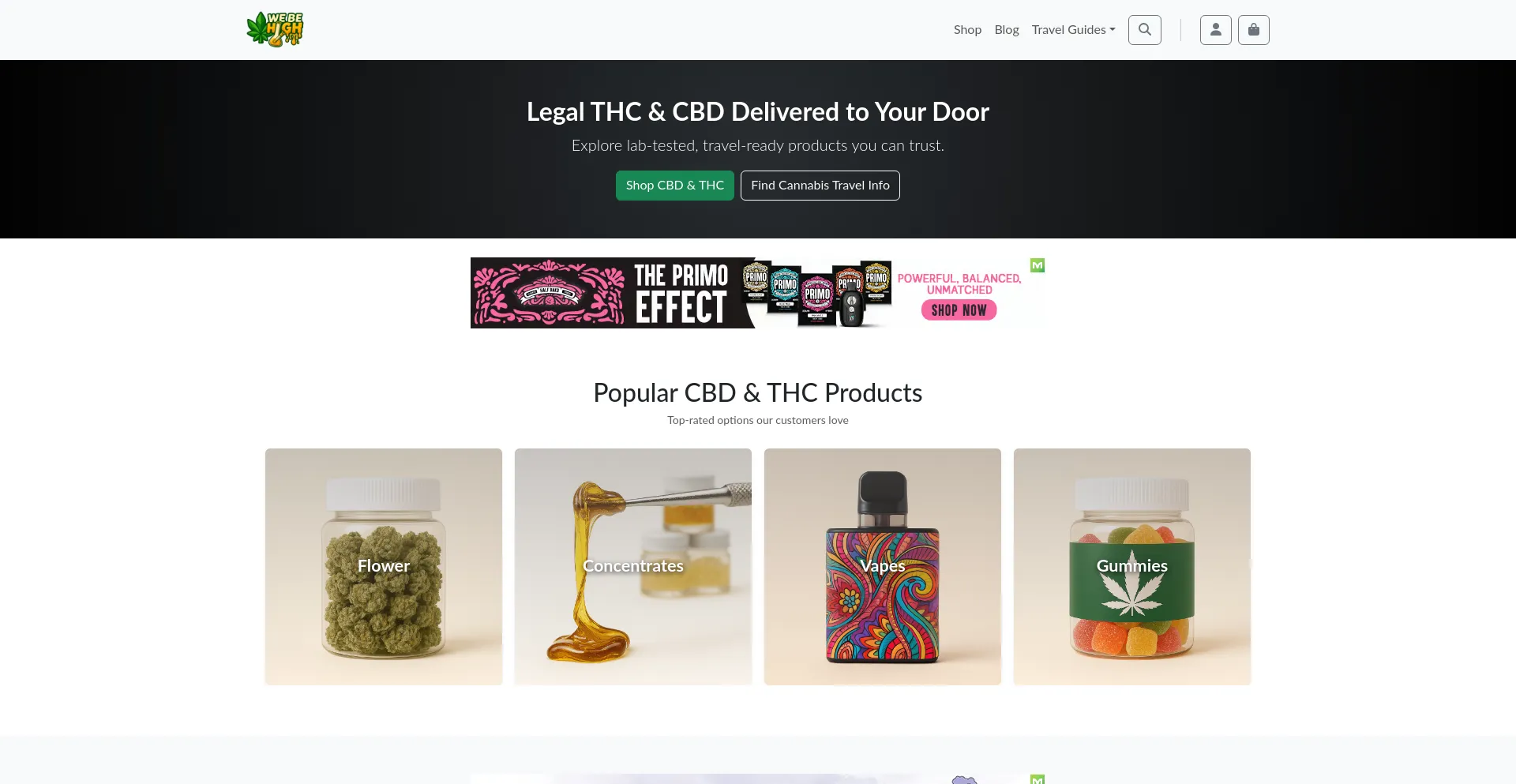 Website screenshot of Webehigh.org