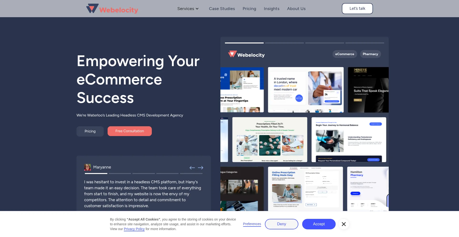Webelocity.io Screenshot