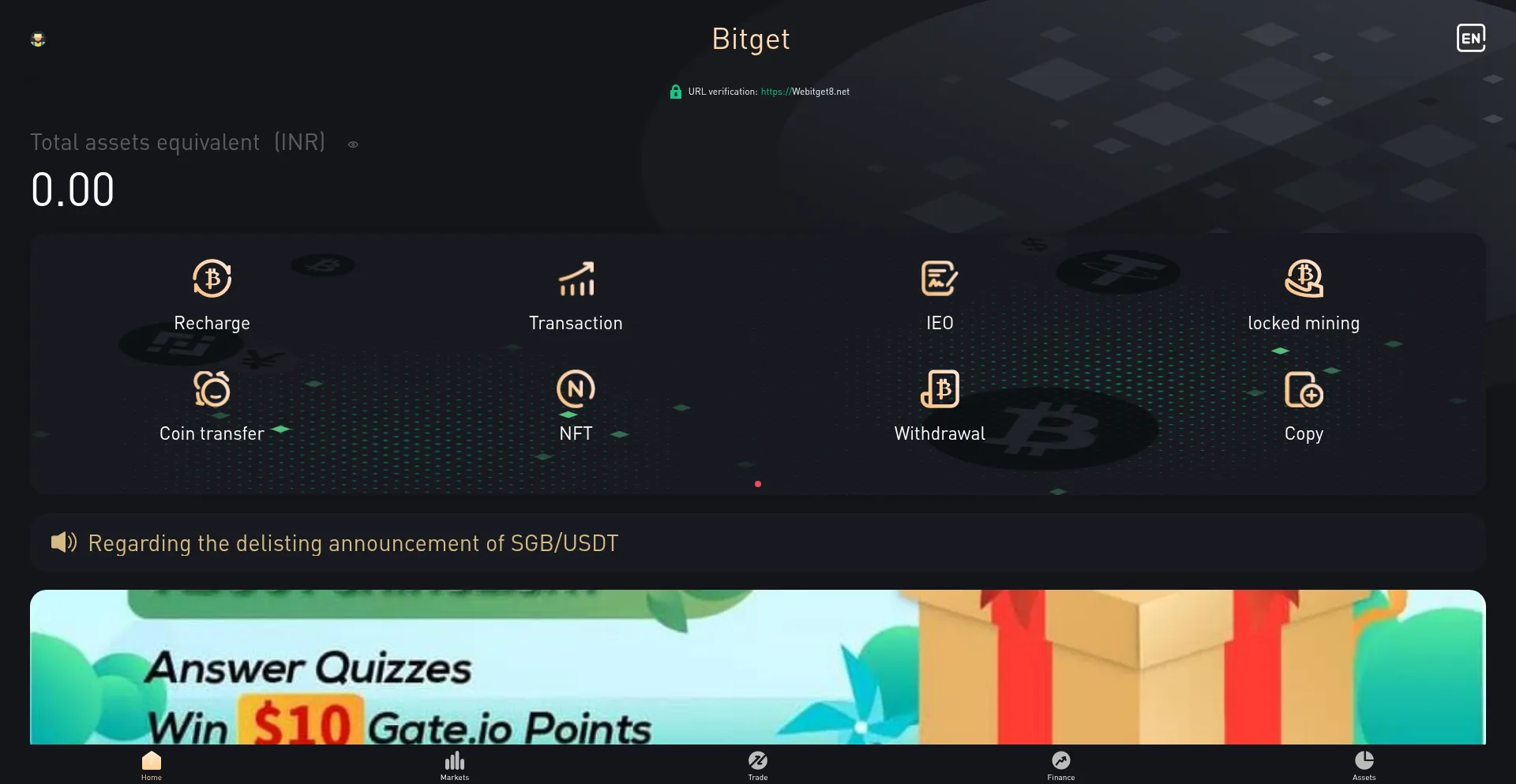 Website screenshot of Webitget8.net