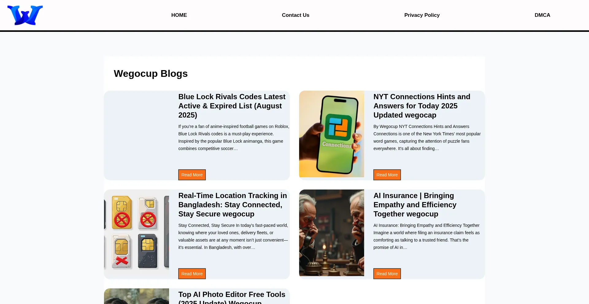Website screenshot of Wegocups.com