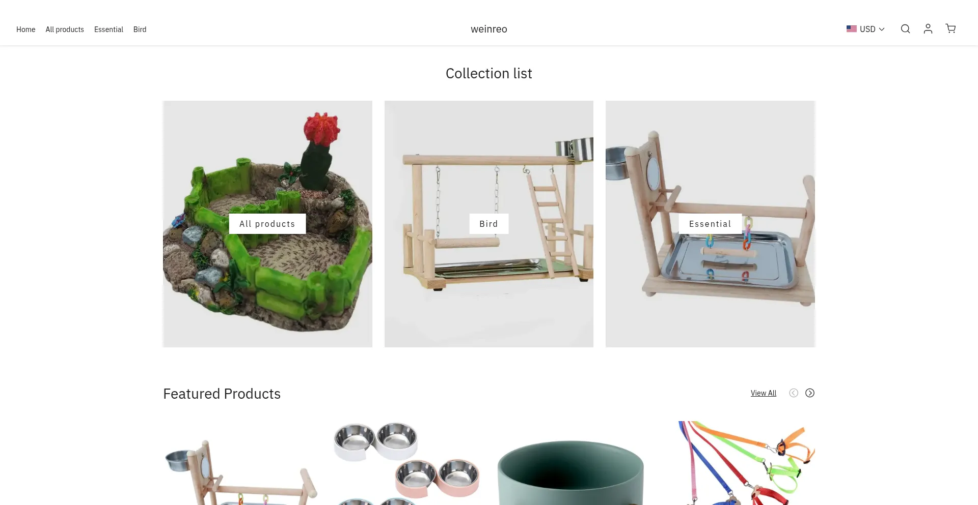 Website screenshot of Weinreo.com