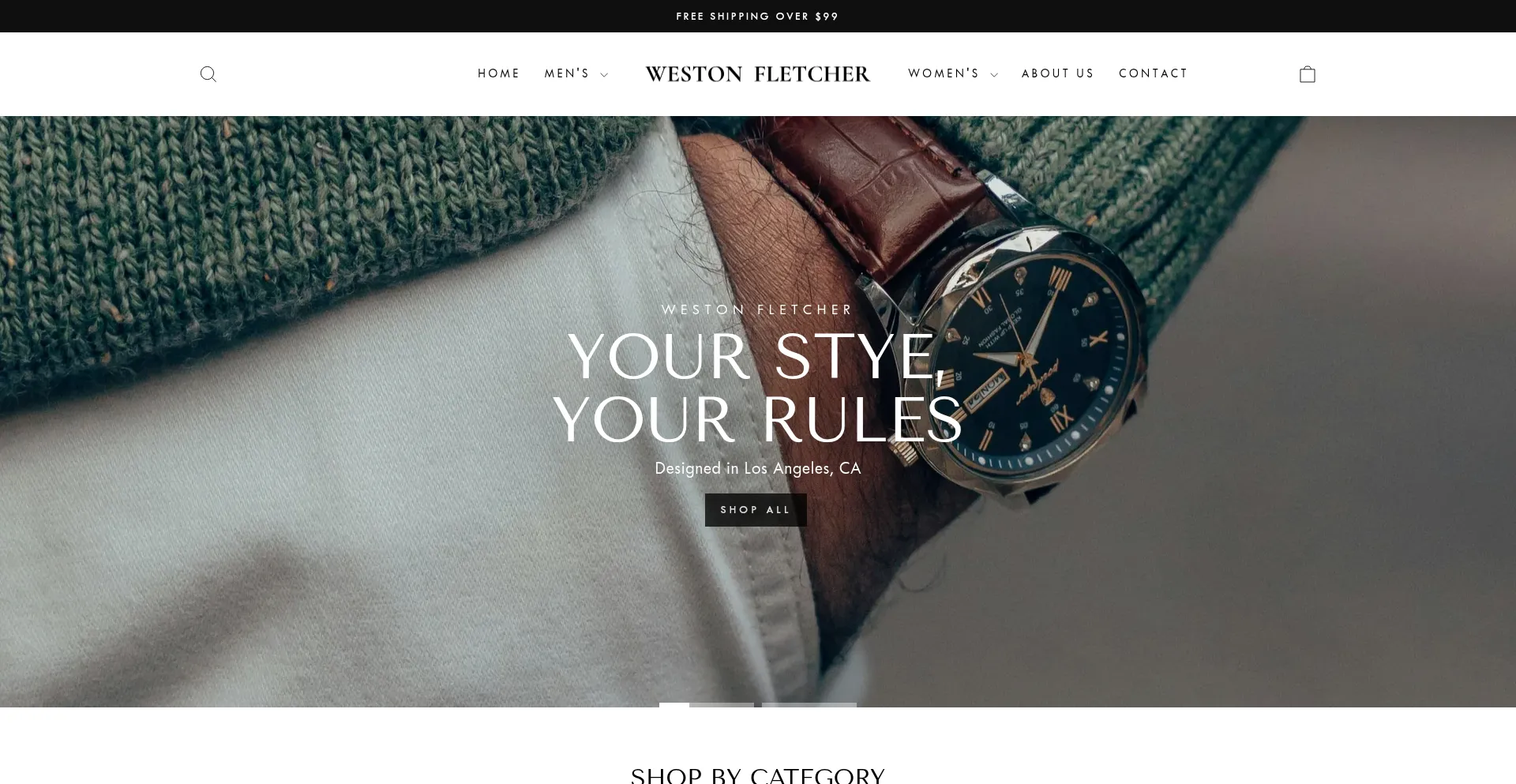 Website screenshot of Westonfletcher.com