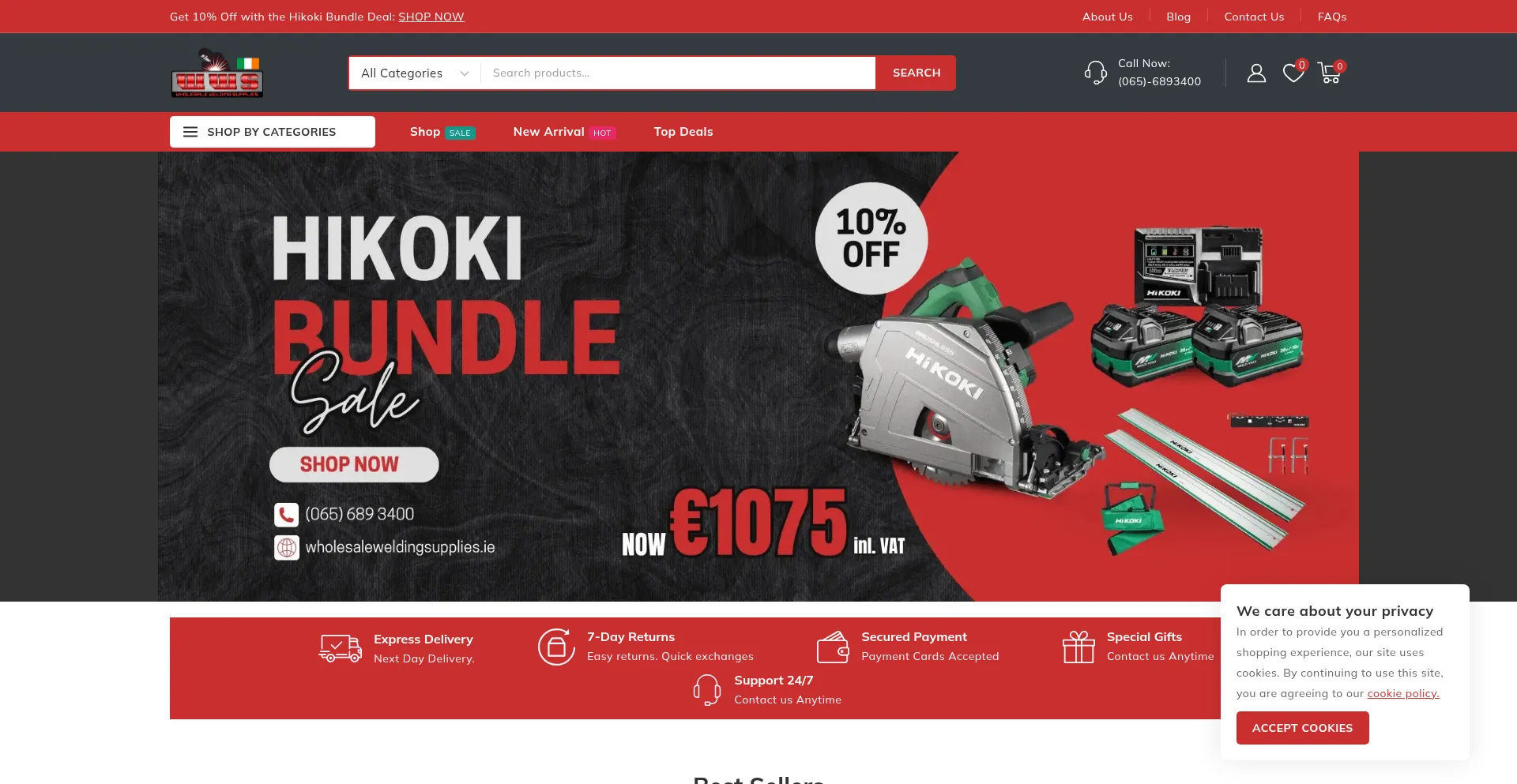Wholesaleweldingsupplies.ie Screenshot