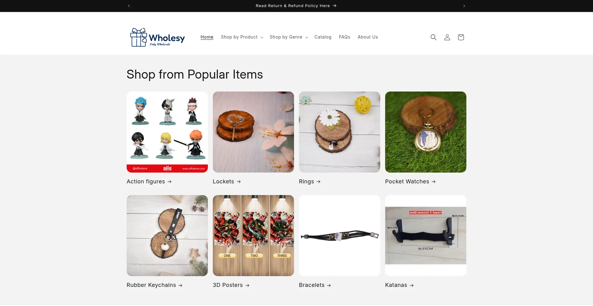 Website screenshot of Wholesy.co