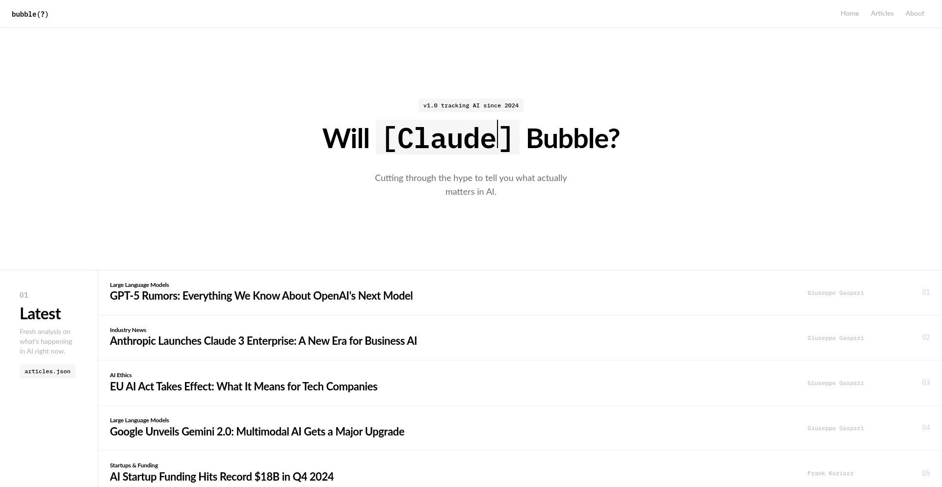 Willitbubble.com